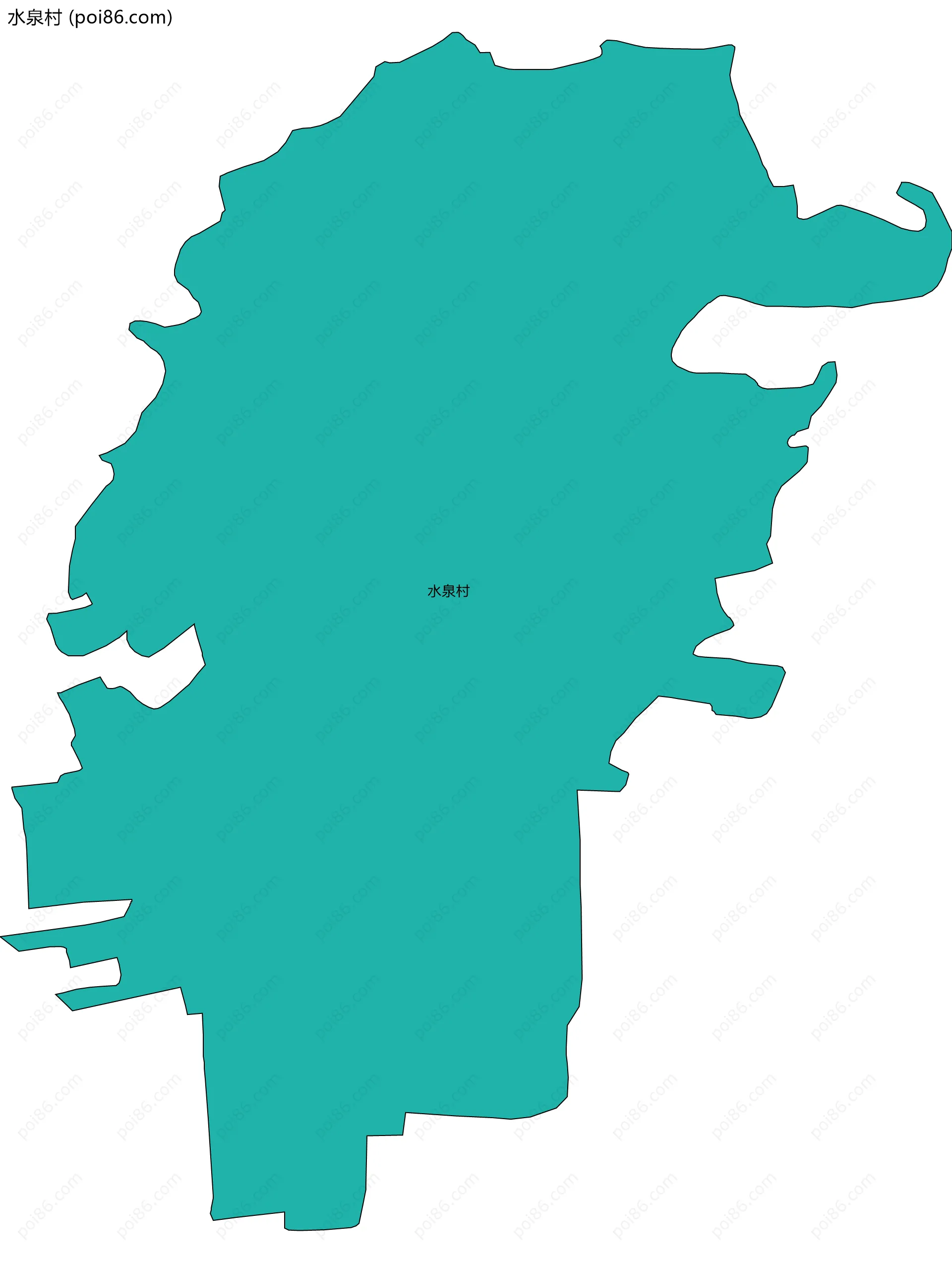 水泉村边界地图