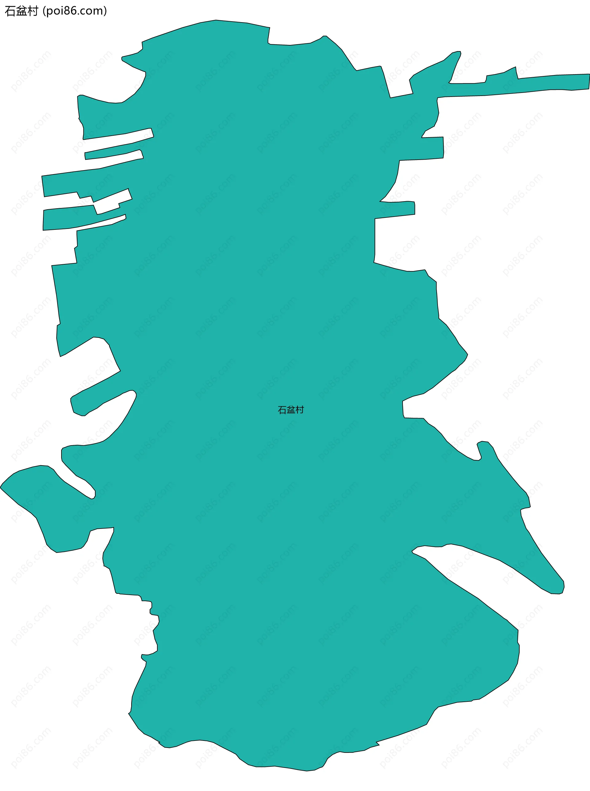 石盆村边界地图