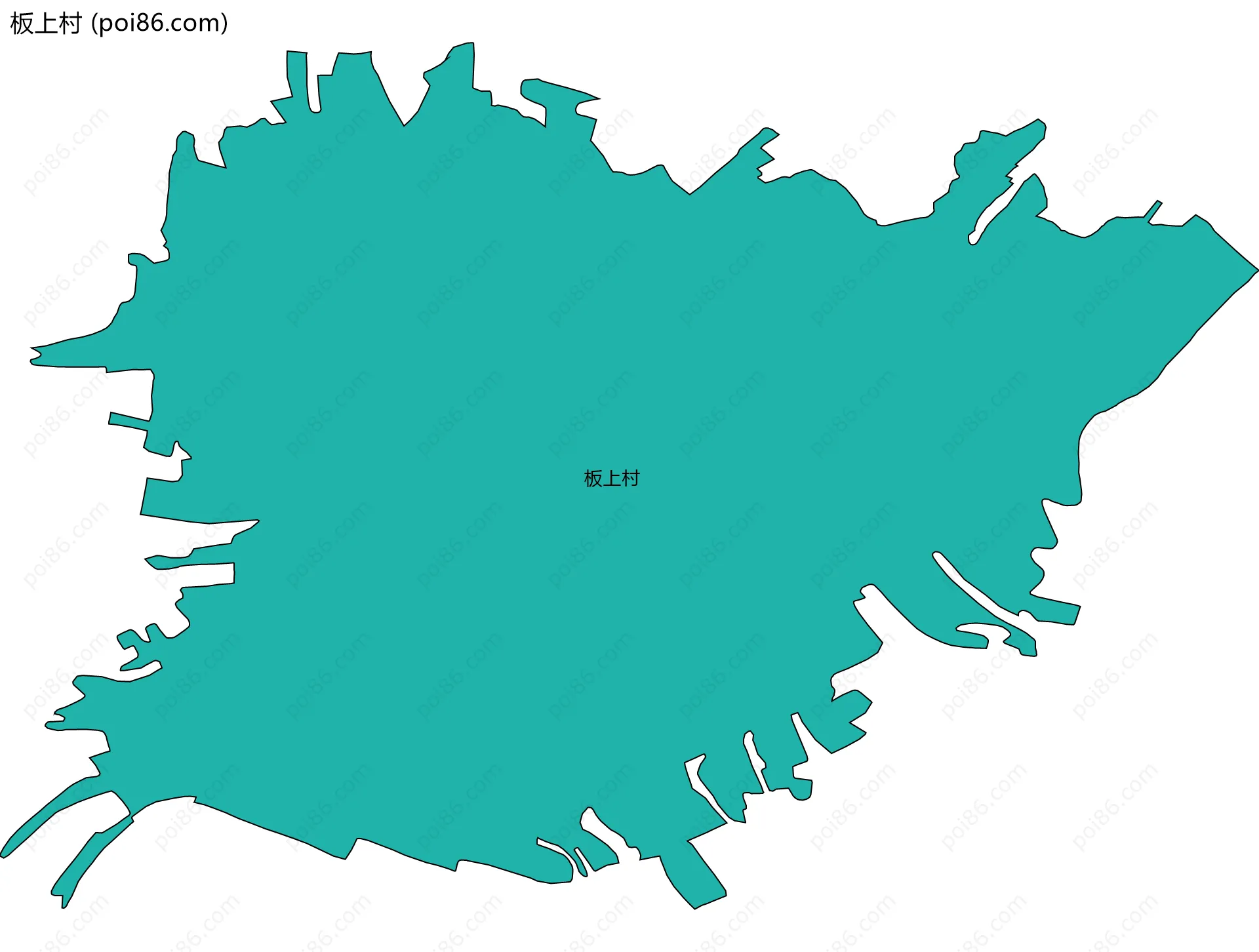 板上村边界地图