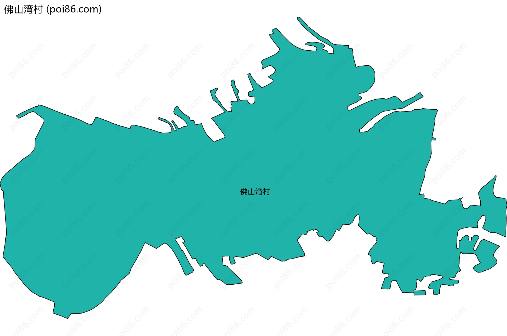 佛山湾村边界地图