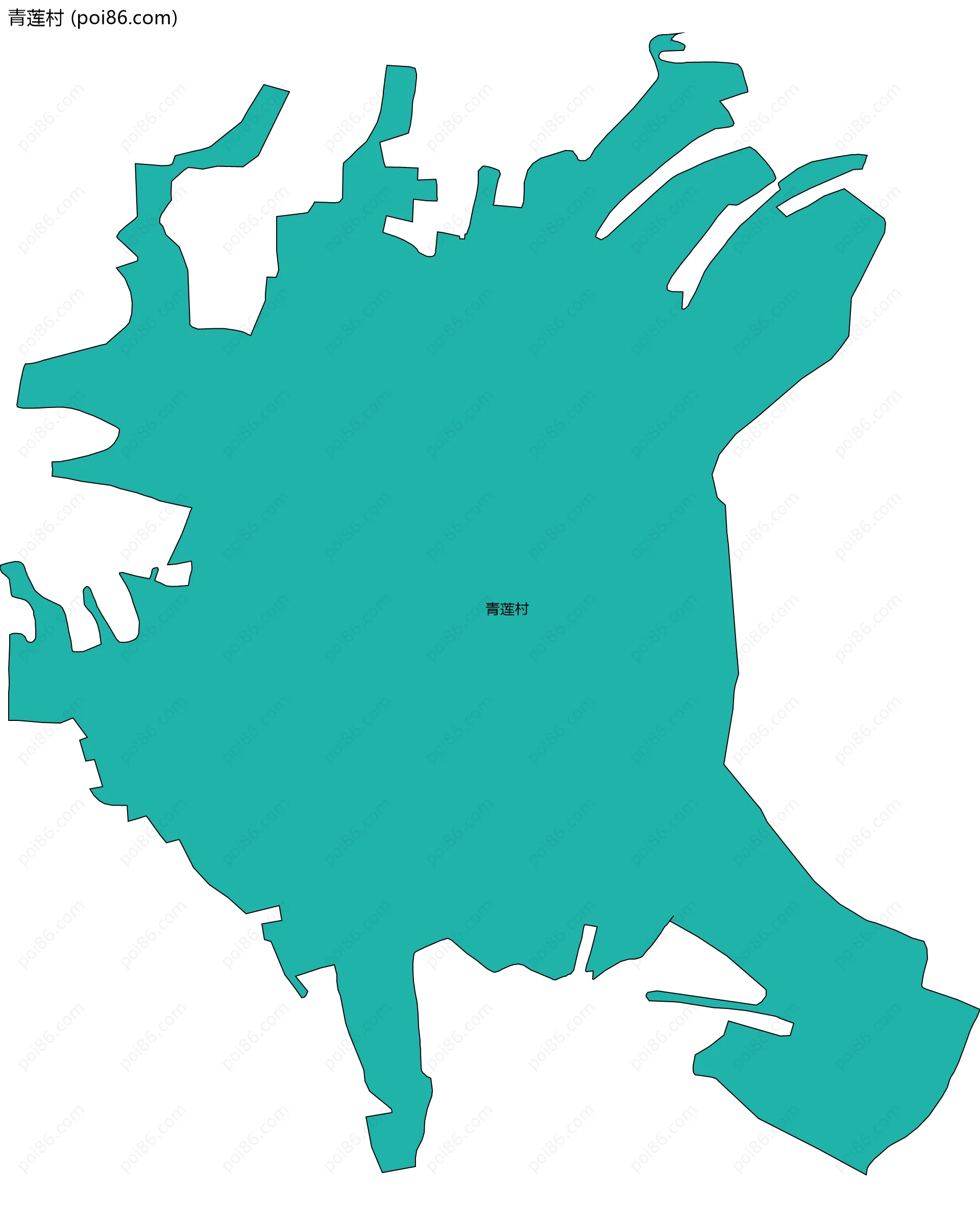 青莲村边界地图