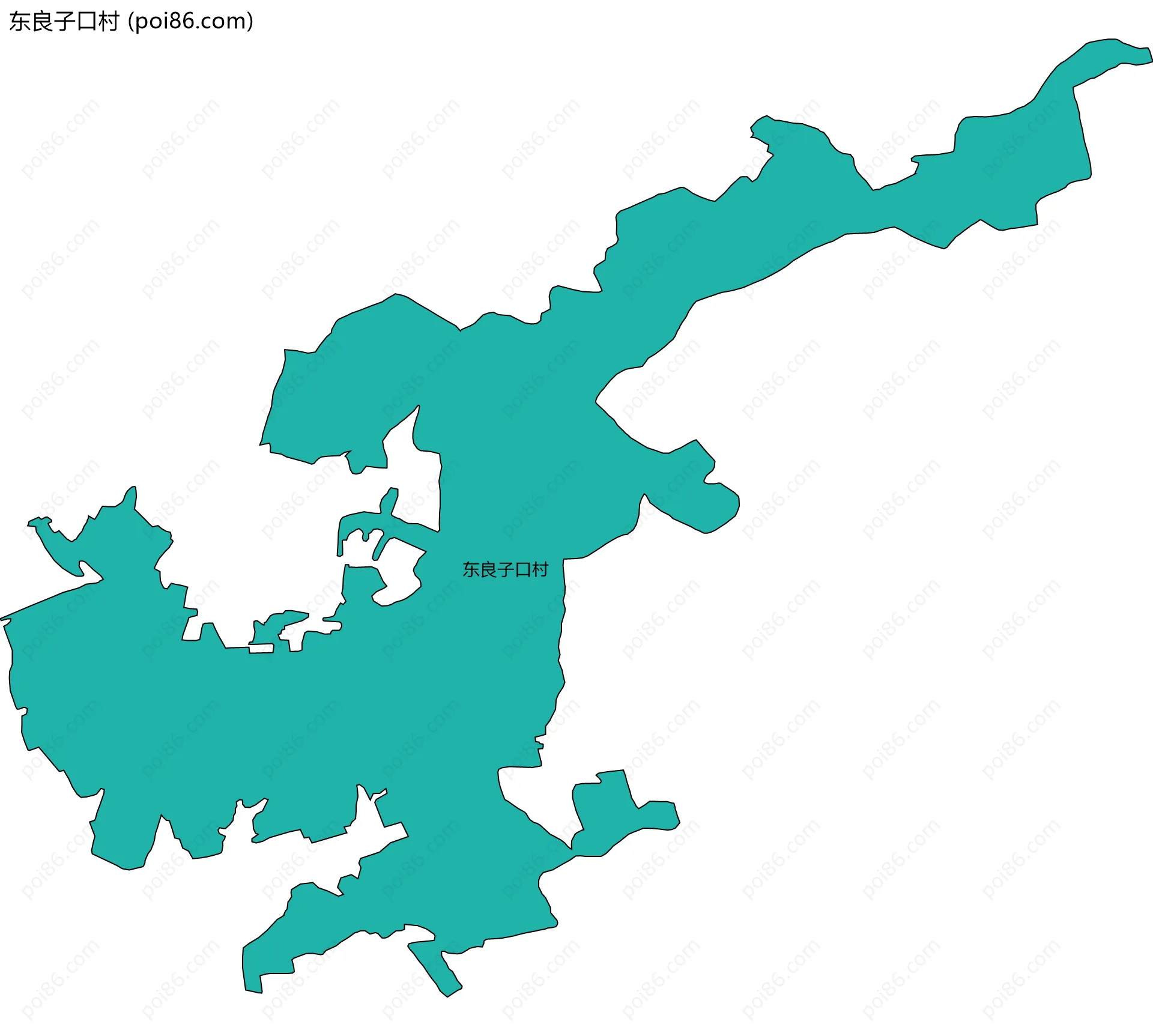 东良子口村边界地图