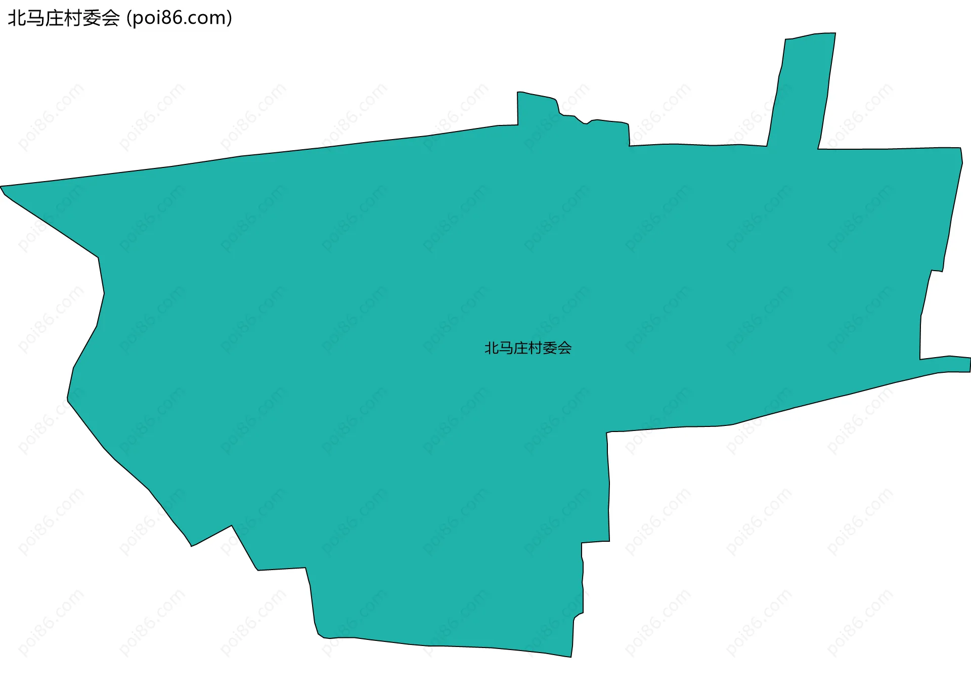 北马庄村委会边界地图
