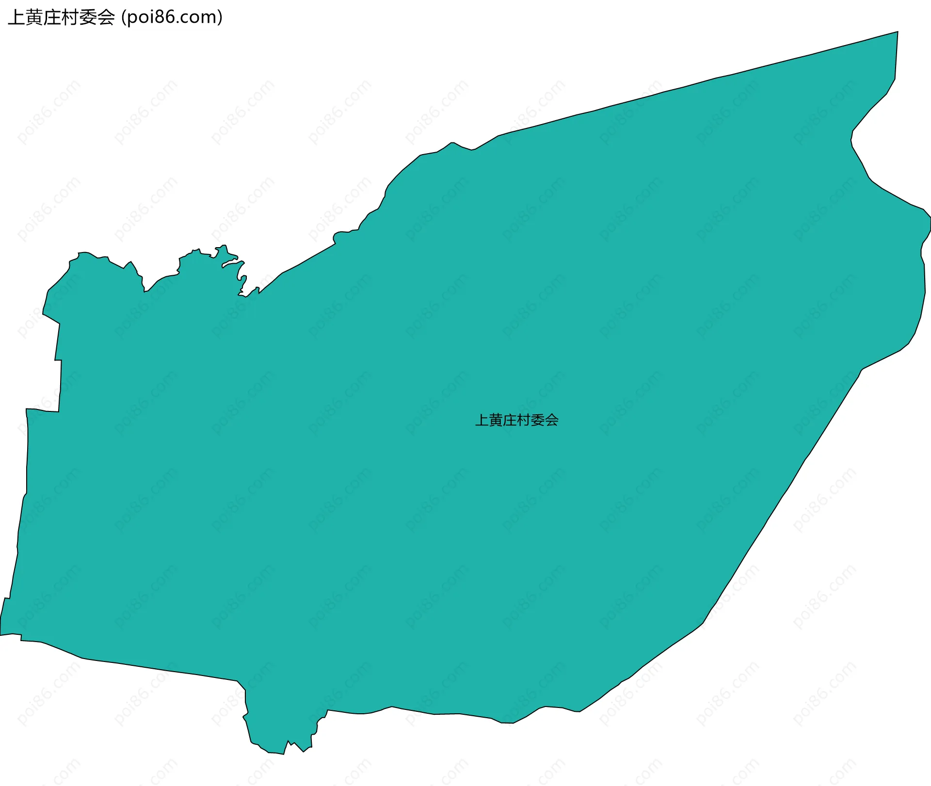 上黄庄村委会边界地图