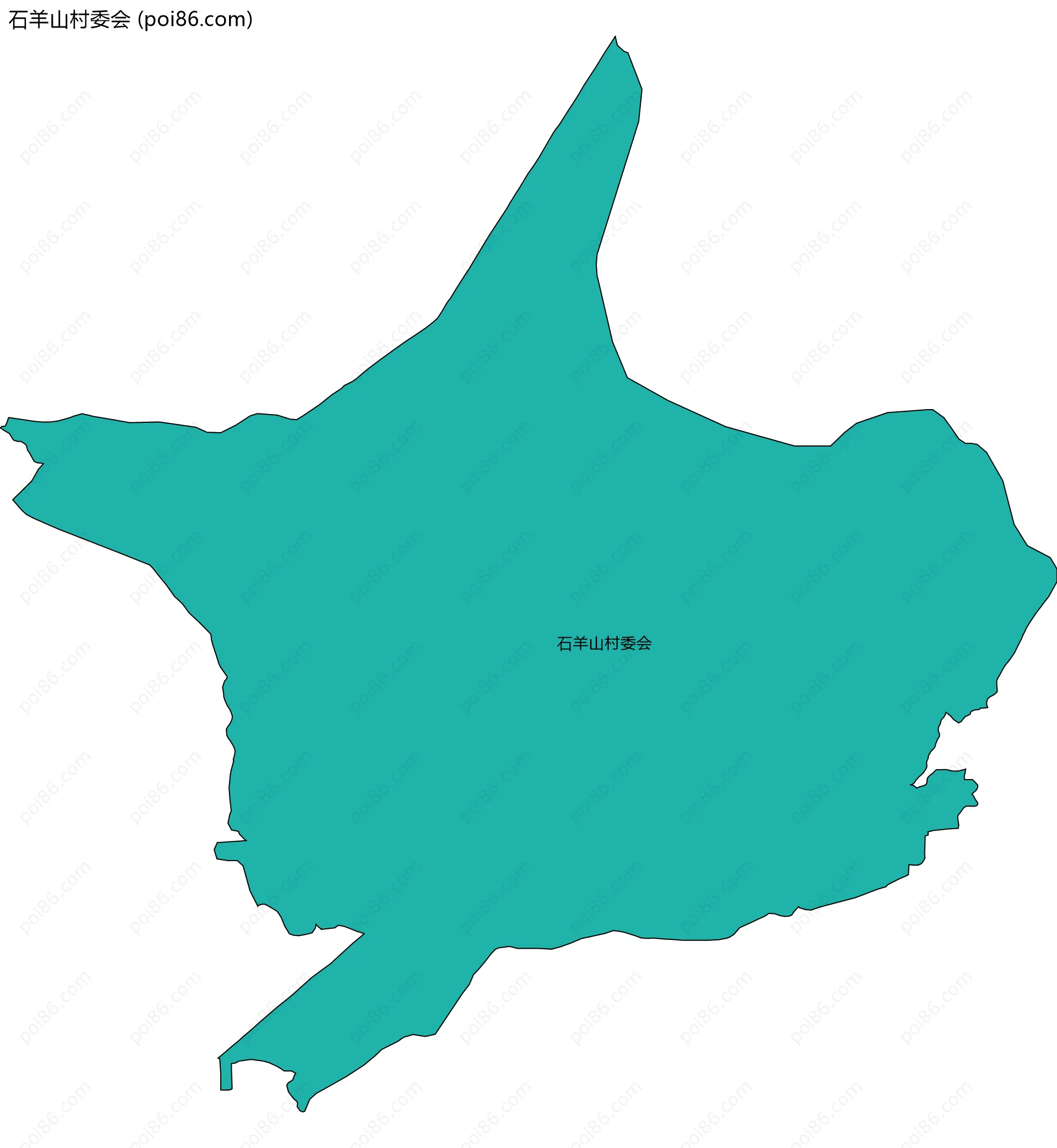 石羊山村委会边界地图