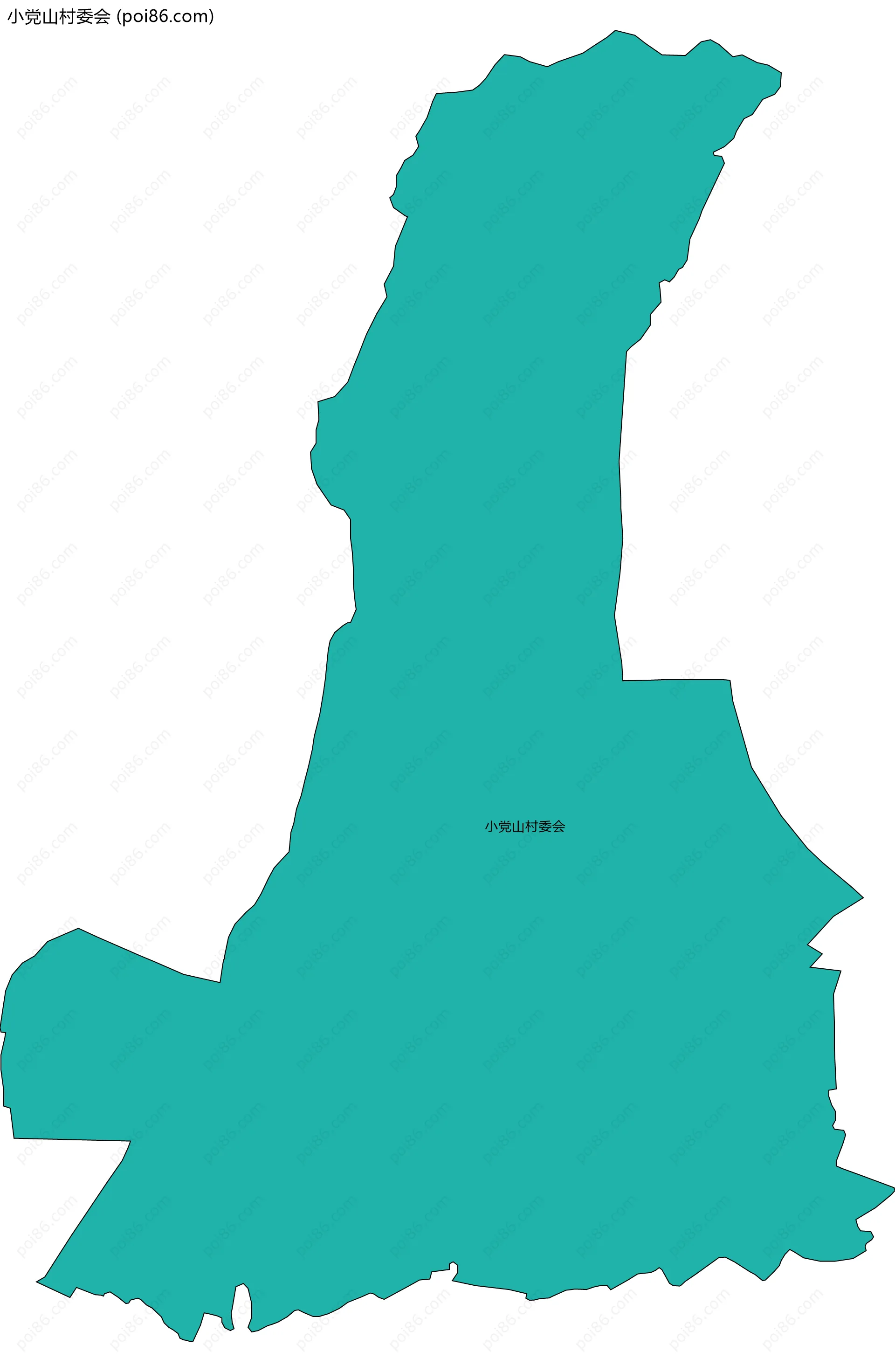 小党山村委会边界地图