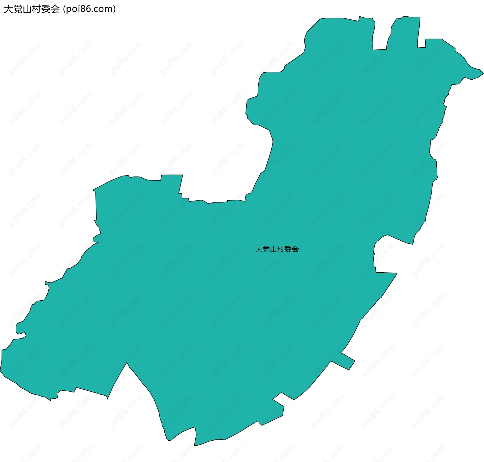 大党山村委会边界地图