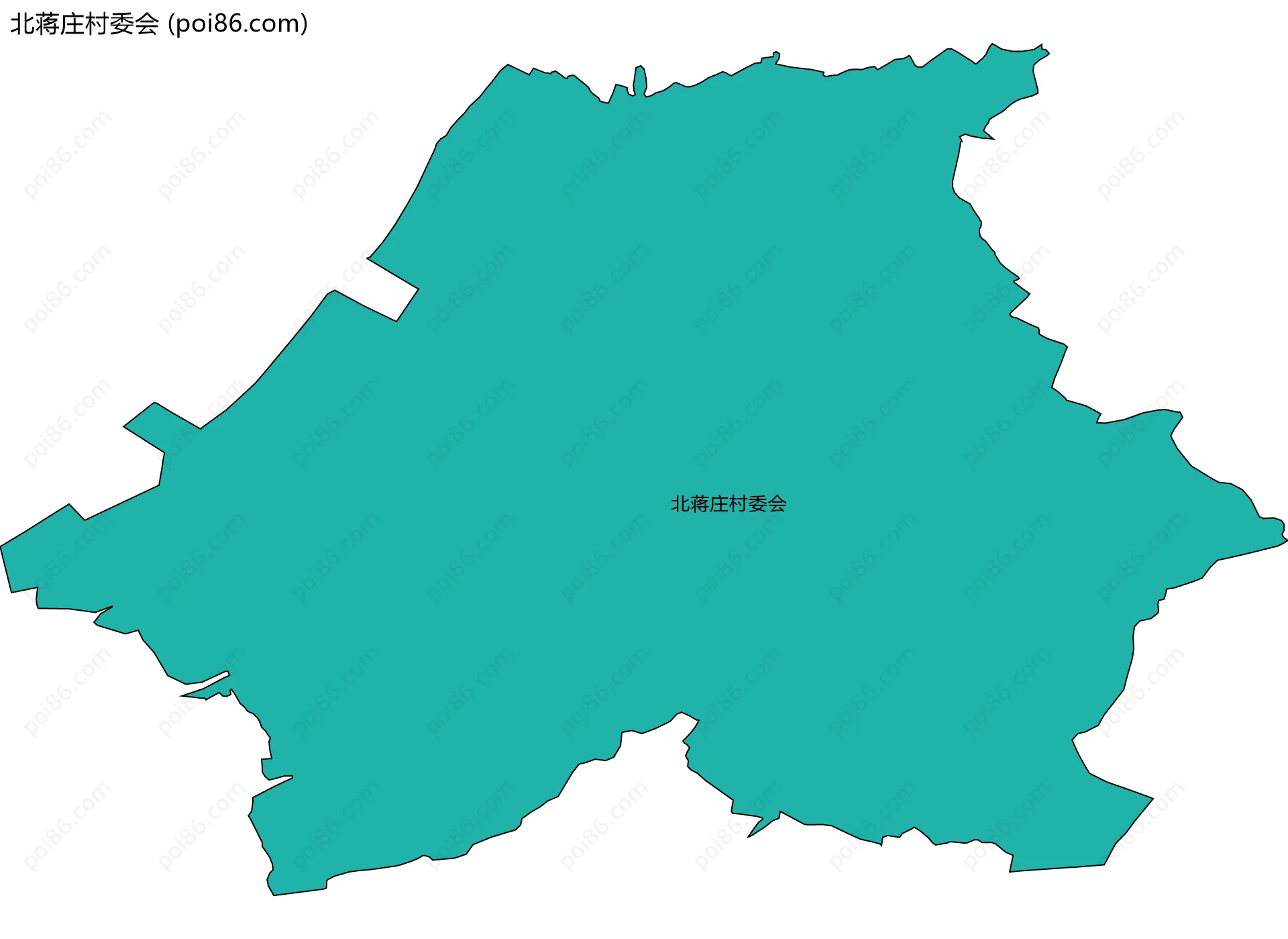 北蒋庄村委会边界地图