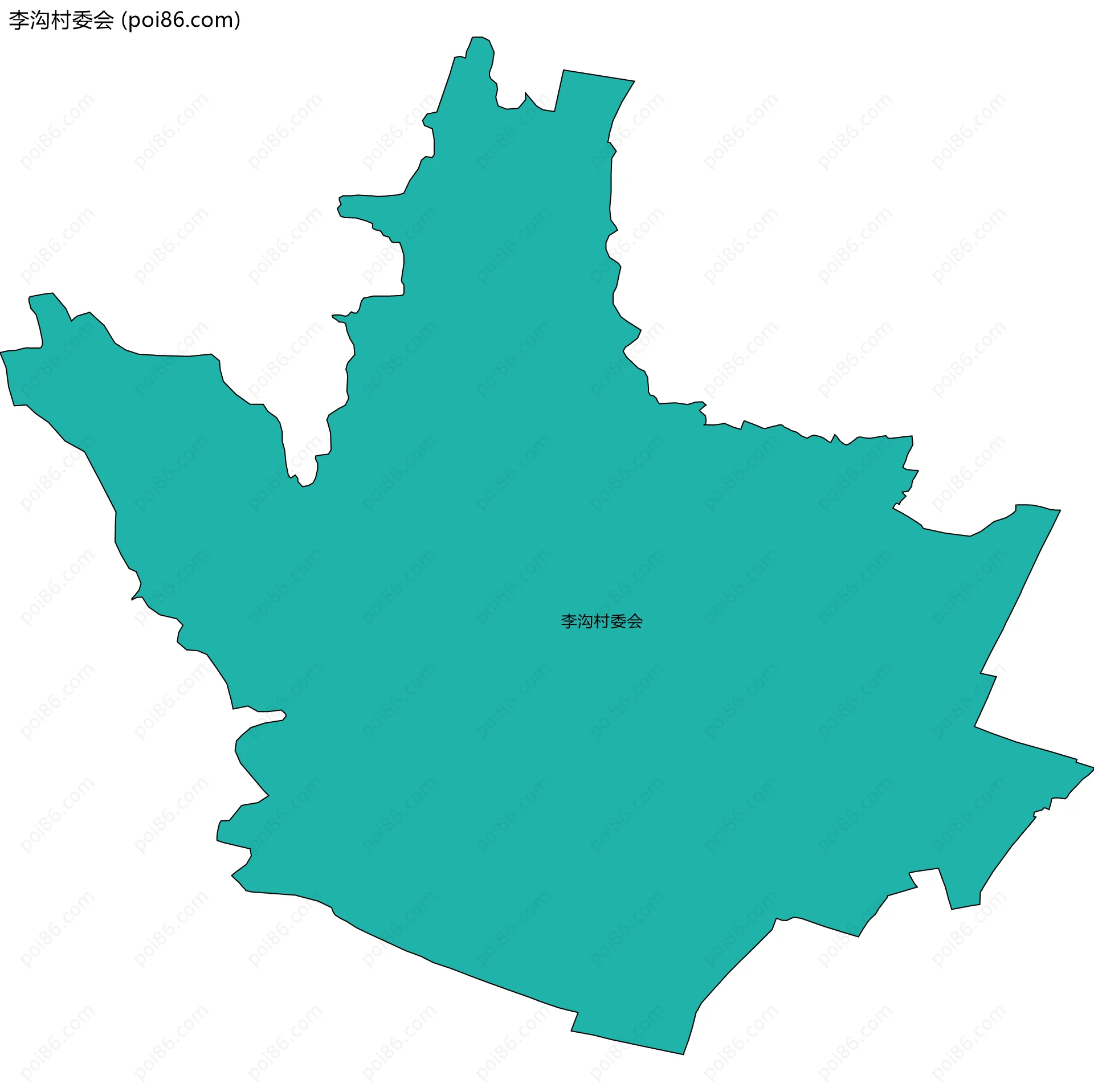 李沟村委会边界地图
