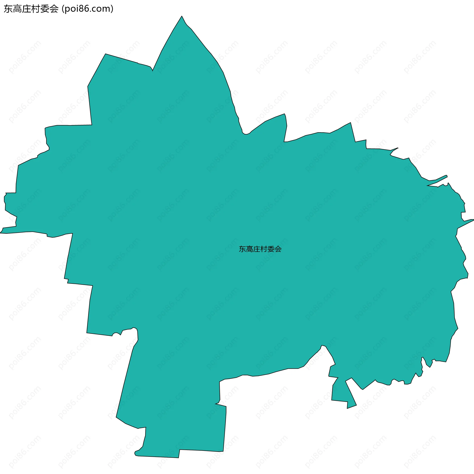 东高庄村委会边界地图