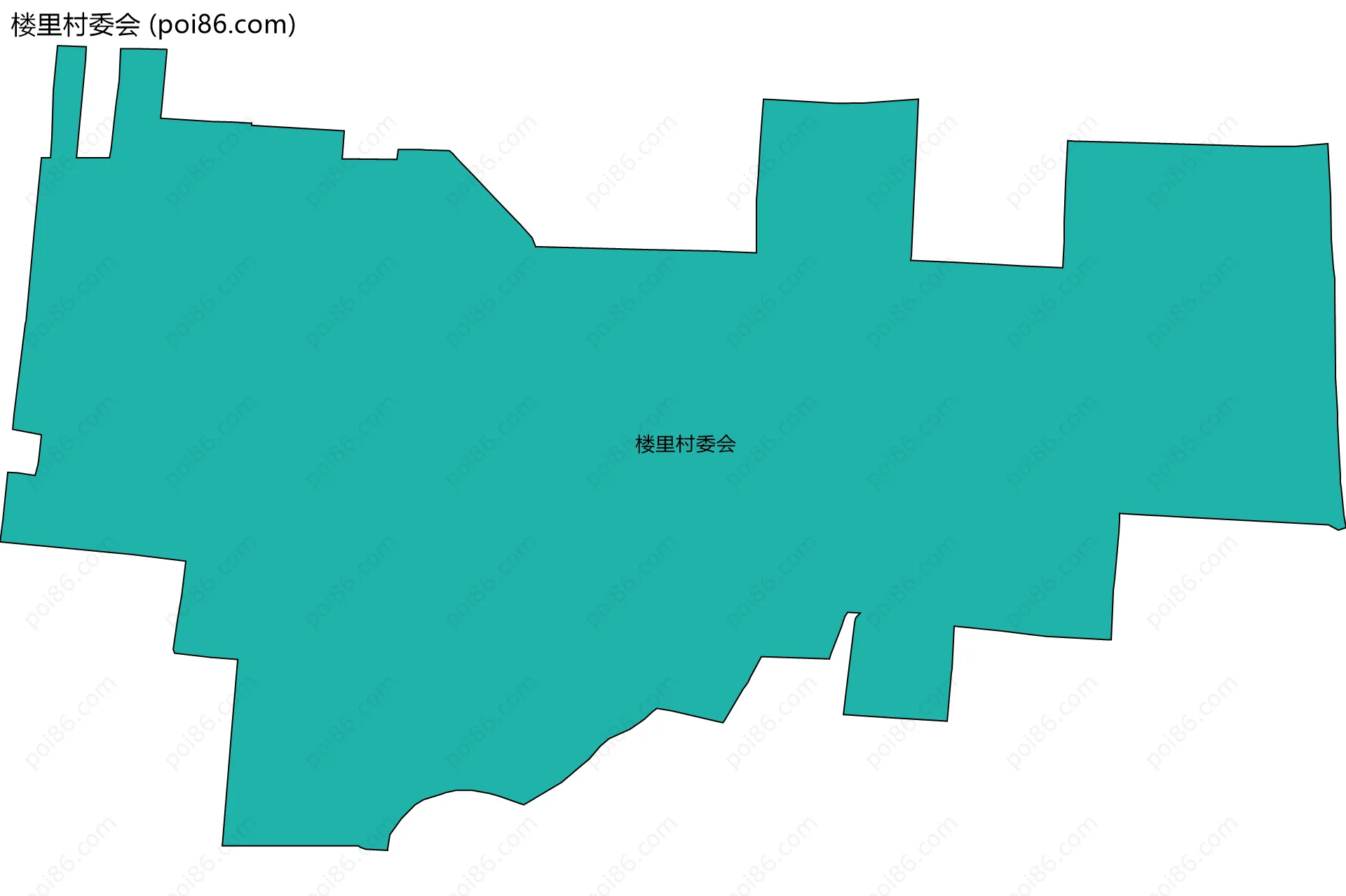 楼里村委会边界地图
