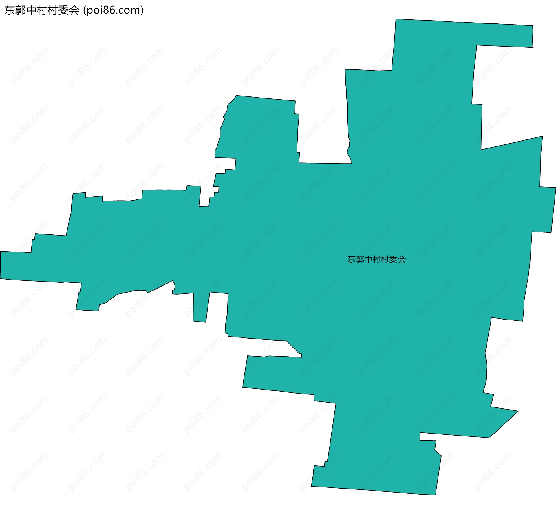 东郭中村村委会边界地图
