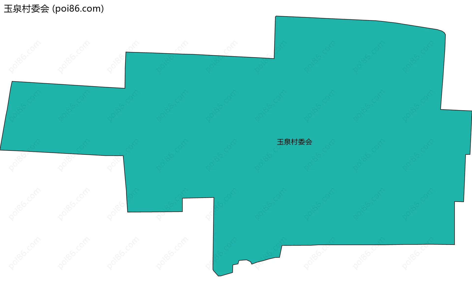 玉泉村委会边界地图