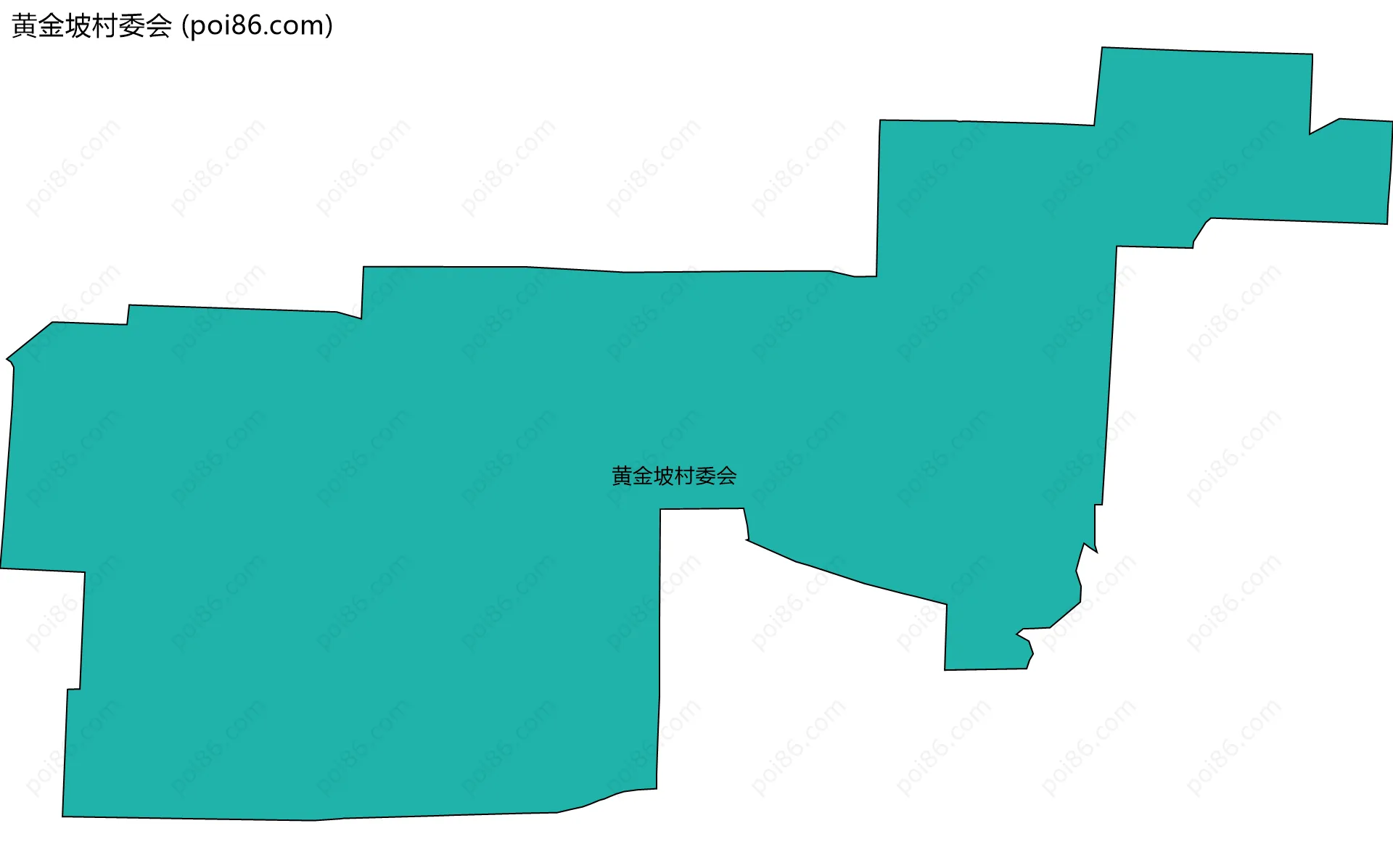 黄金坡村委会边界地图