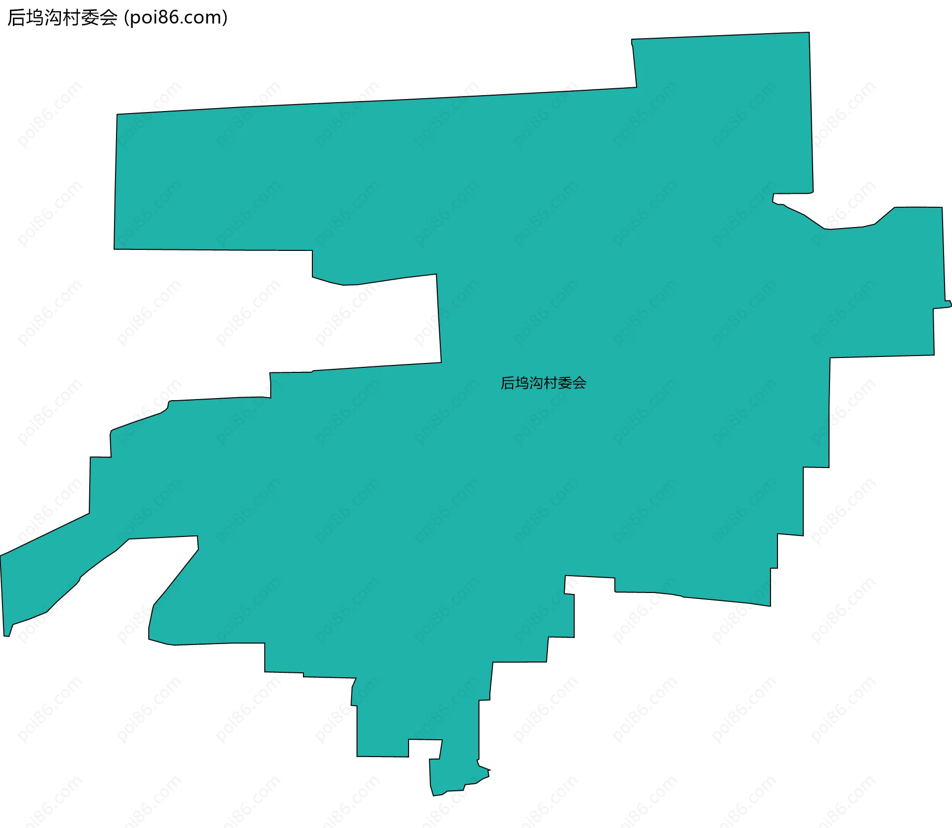 后坞沟村委会边界地图