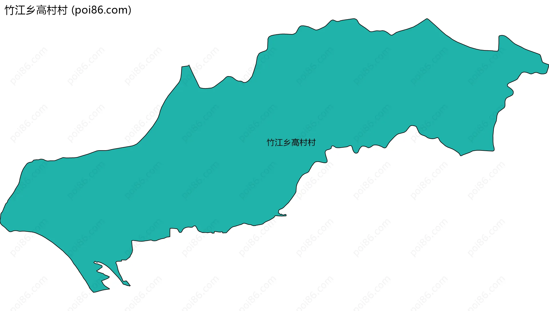 竹江乡高村村边界地图