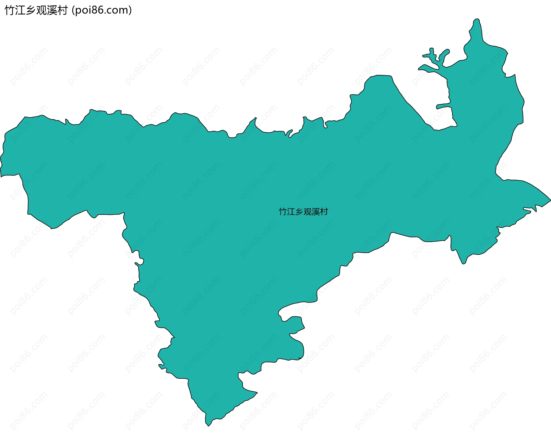 竹江乡观溪村边界地图