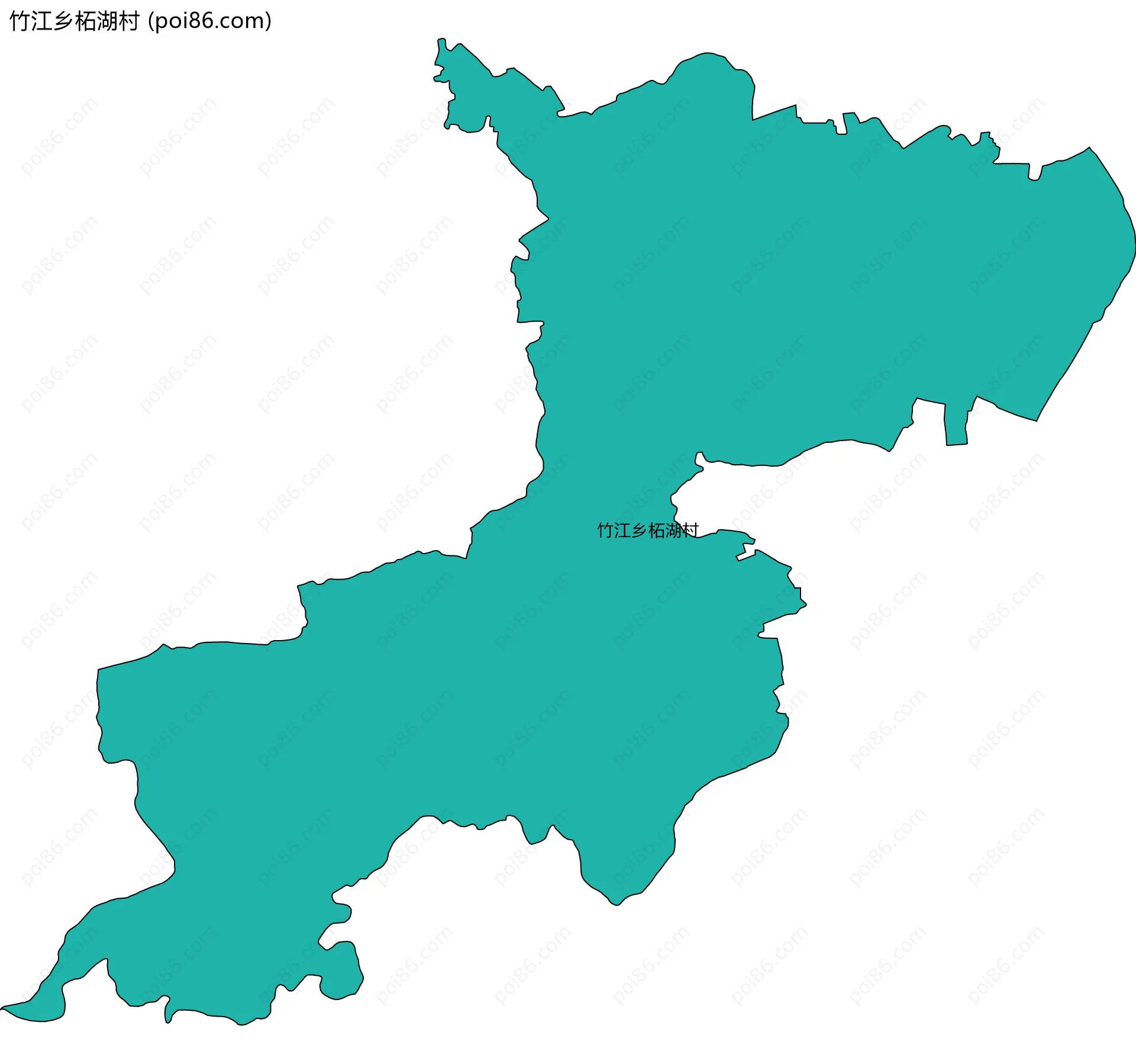 竹江乡柘湖村边界地图