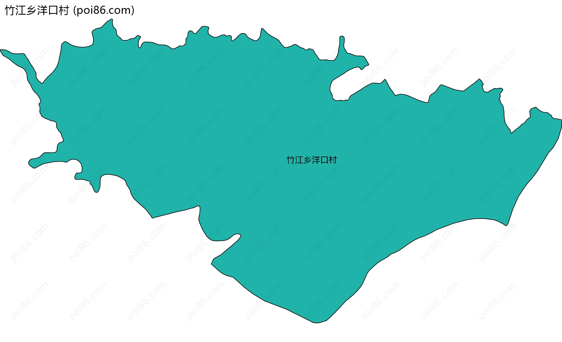 竹江乡洋口村边界地图