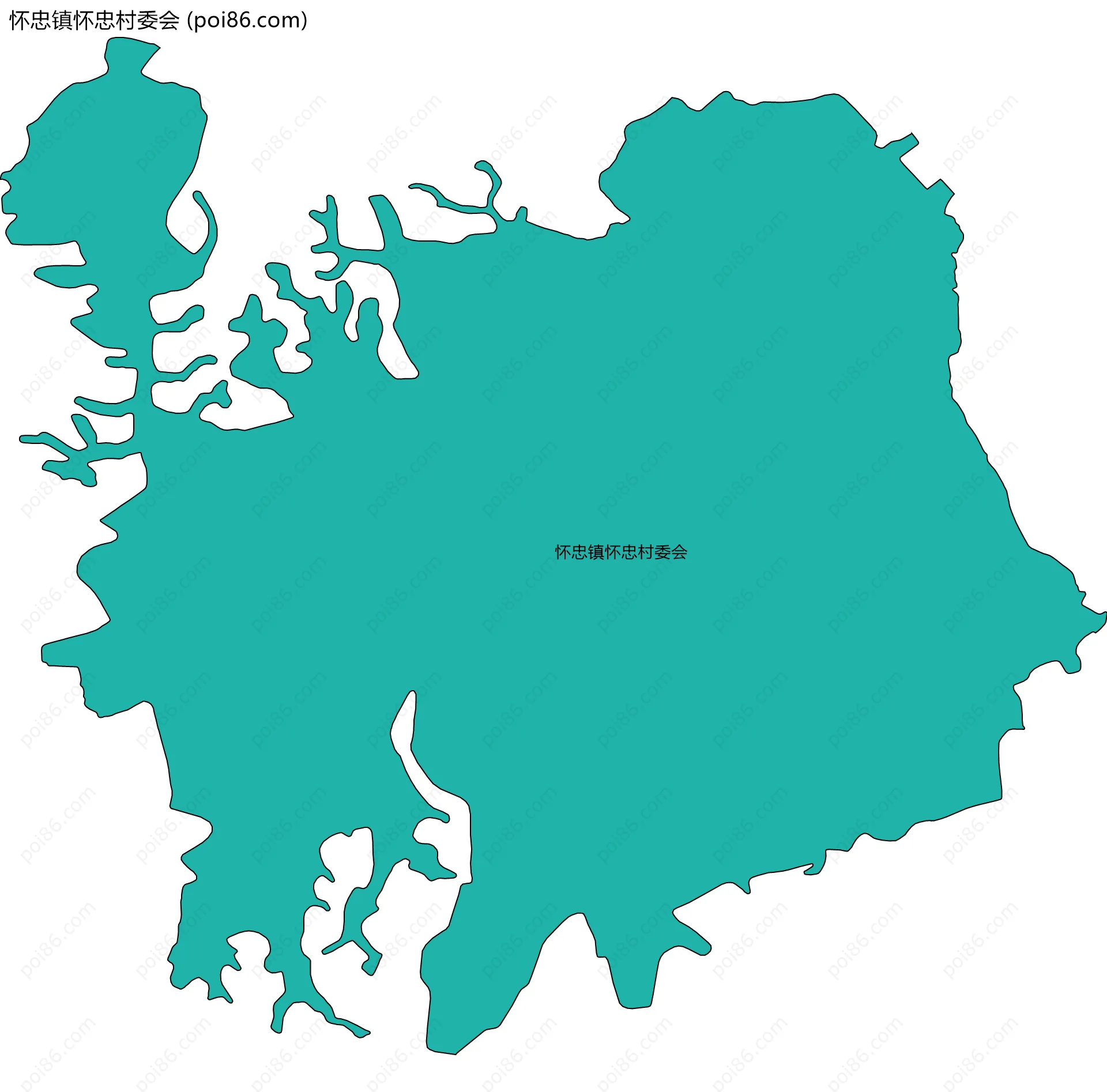 怀忠镇怀忠村委会边界地图