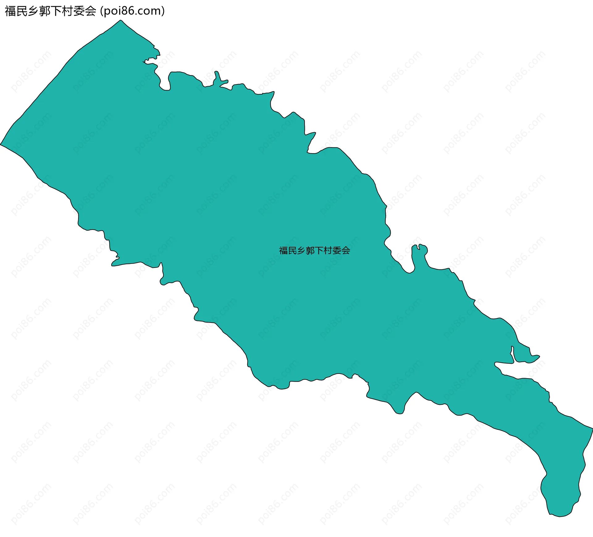 福民乡郭下村委会边界地图