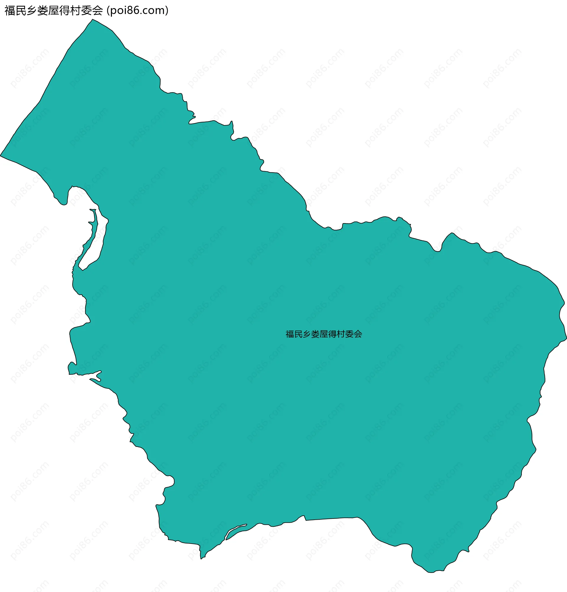福民乡娄屋得村委会边界地图