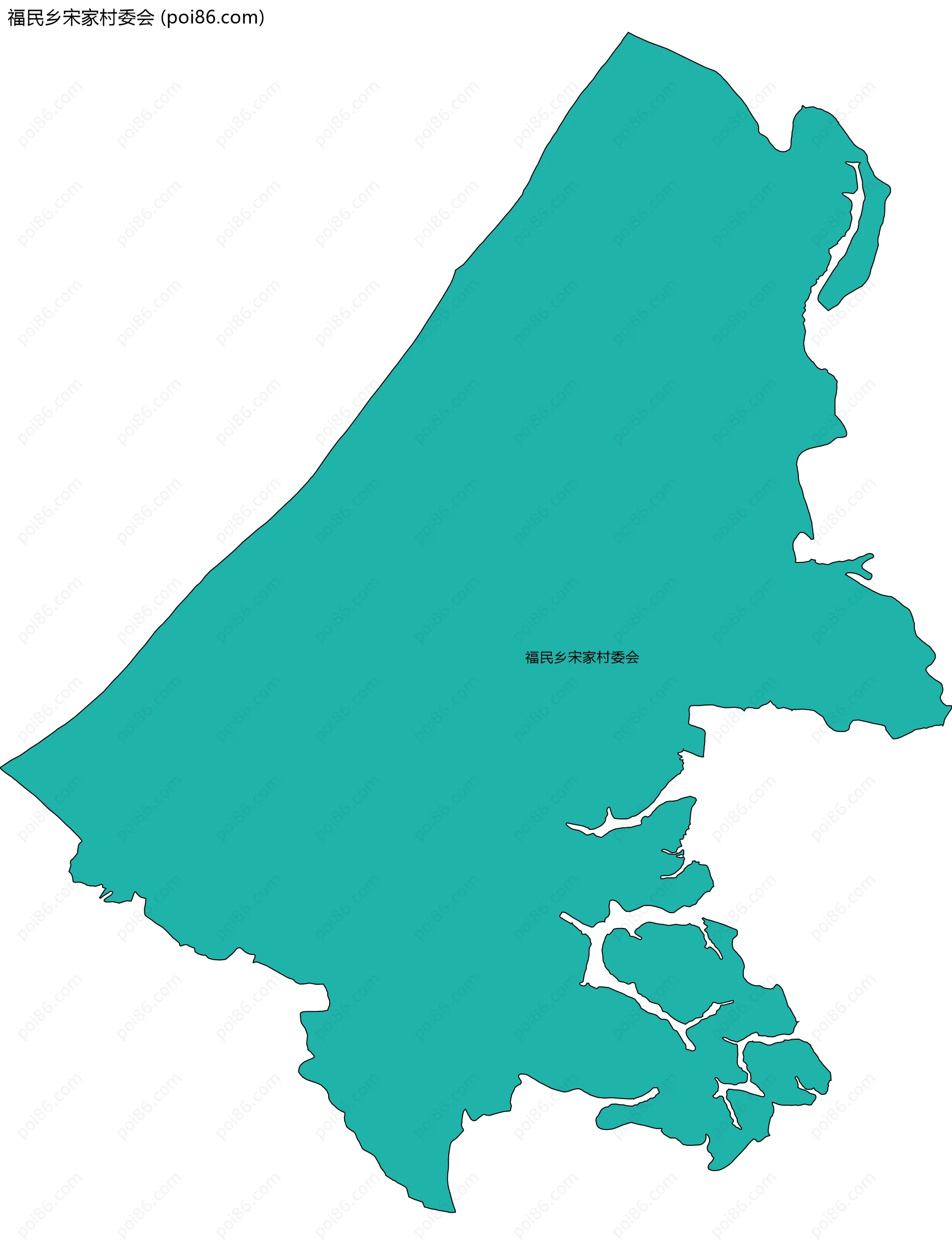 福民乡宋家村委会边界地图