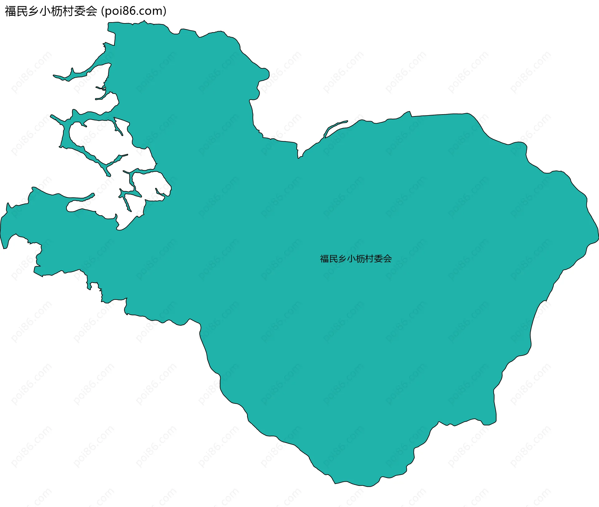 福民乡小枥村委会边界地图