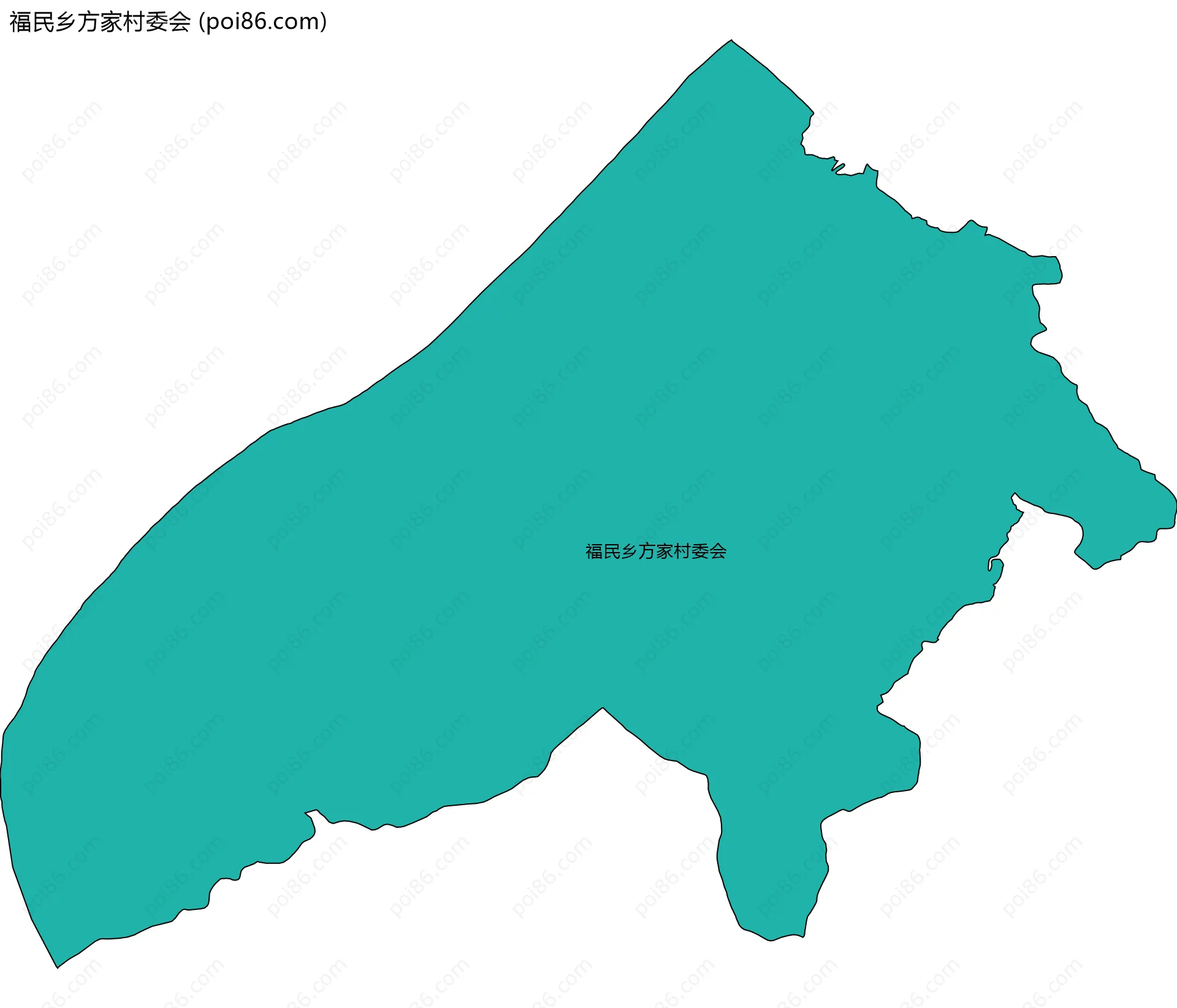 福民乡方家村委会边界地图