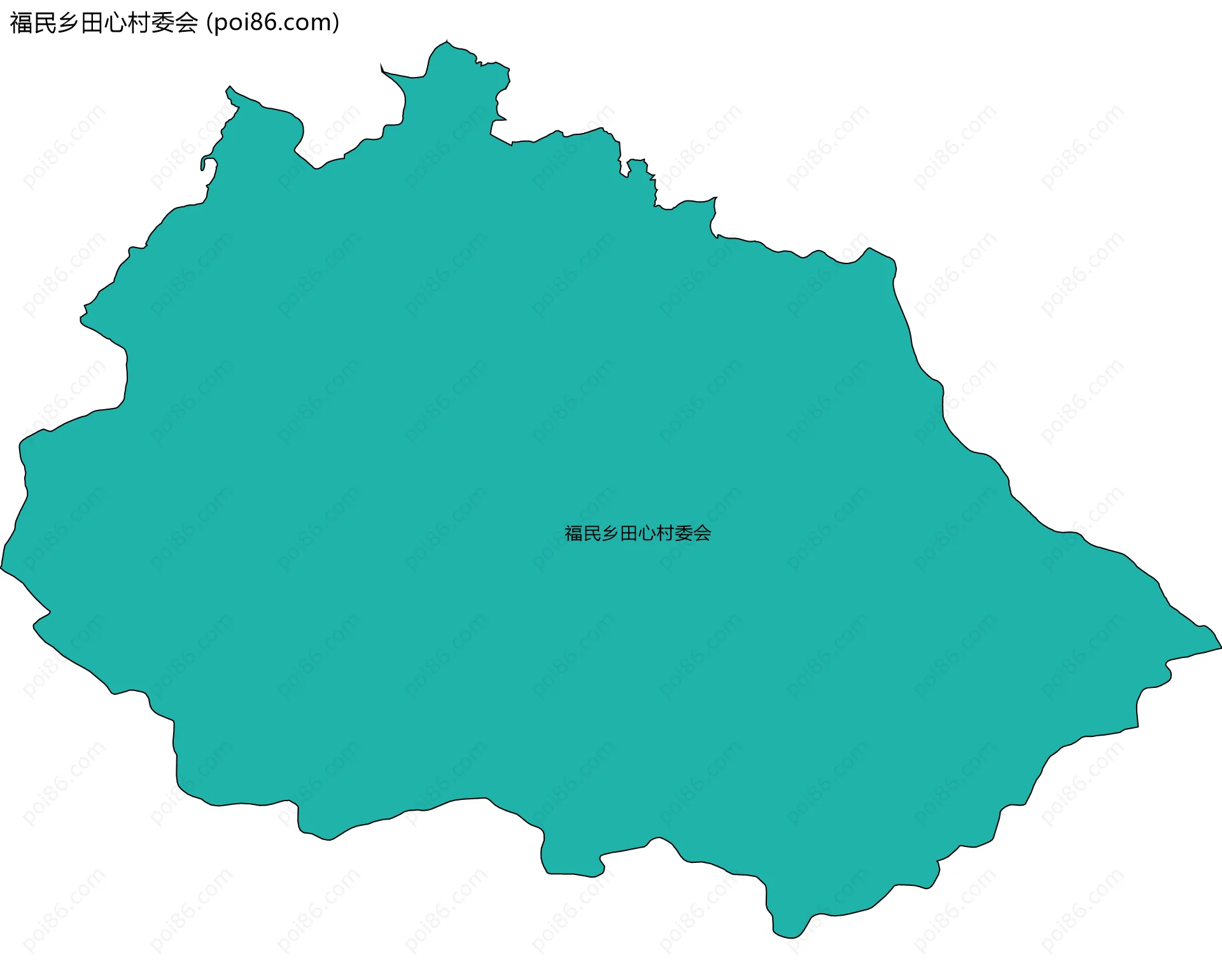 福民乡田心村委会边界地图