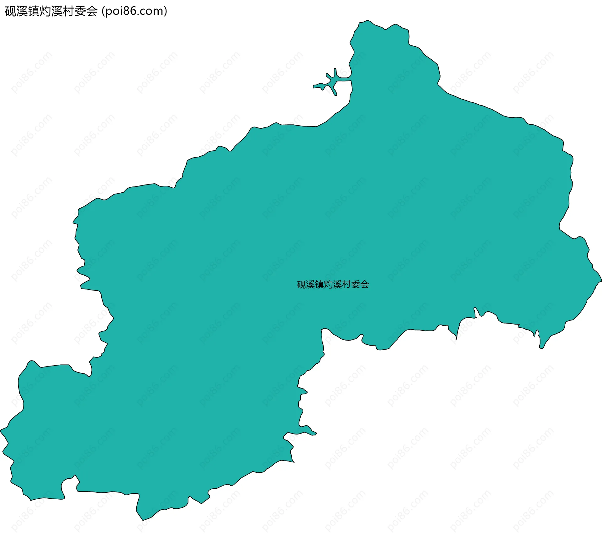 砚溪镇灼溪村委会边界地图