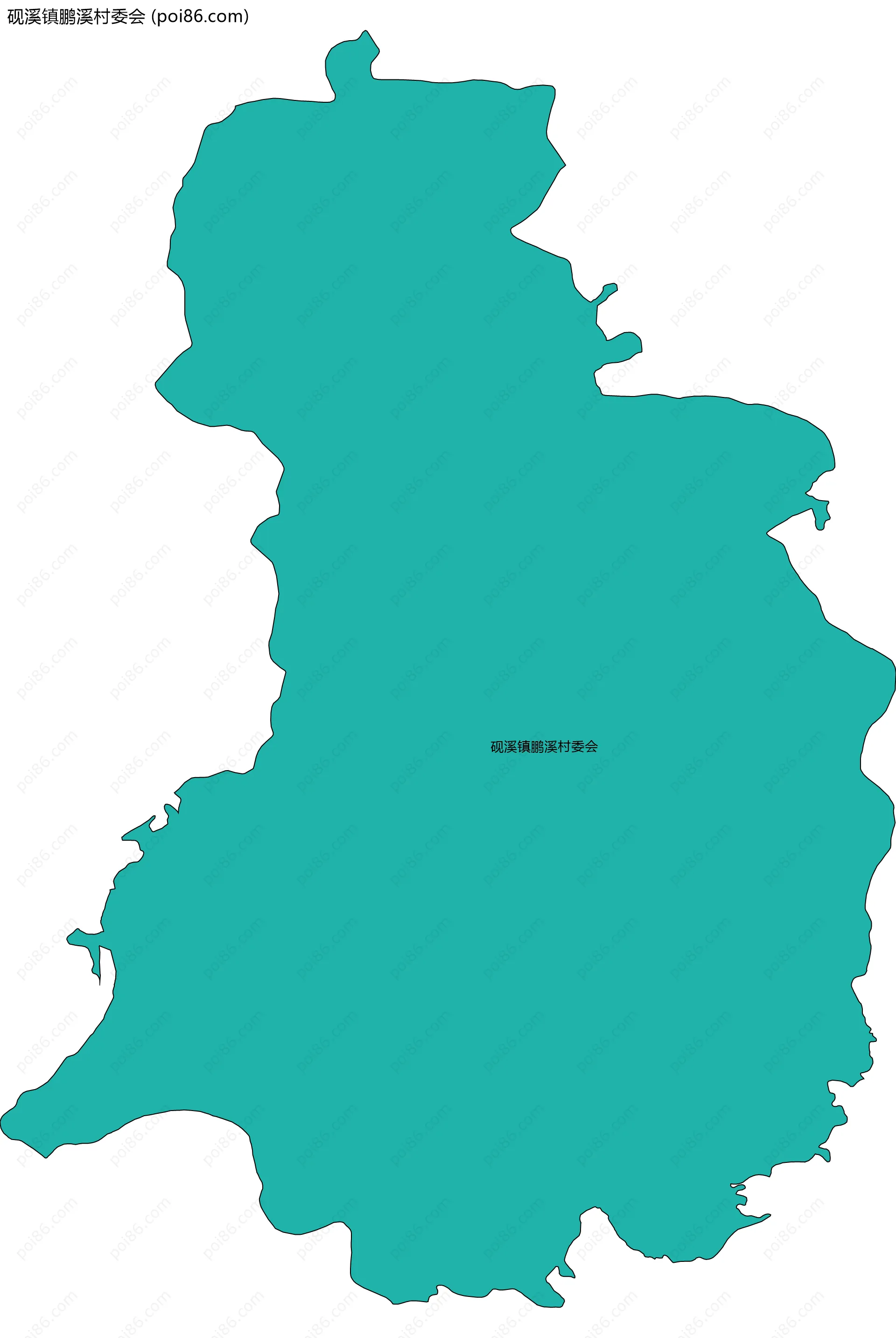 砚溪镇鹏溪村委会边界地图