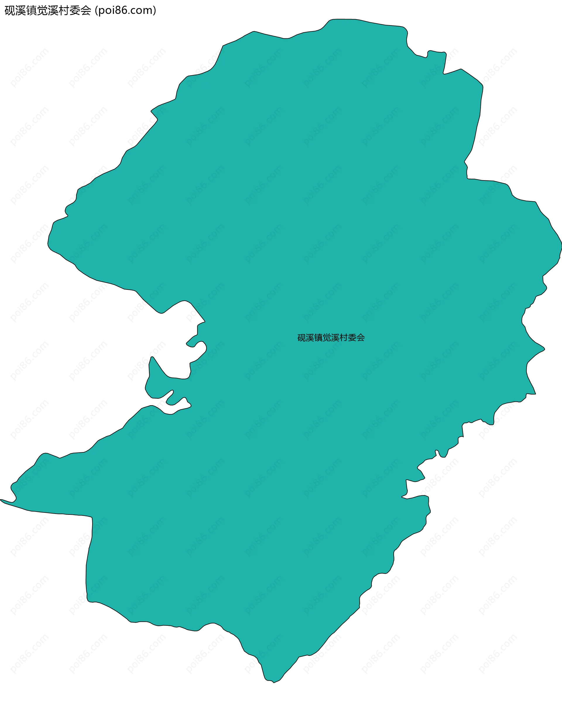 砚溪镇觉溪村委会边界地图