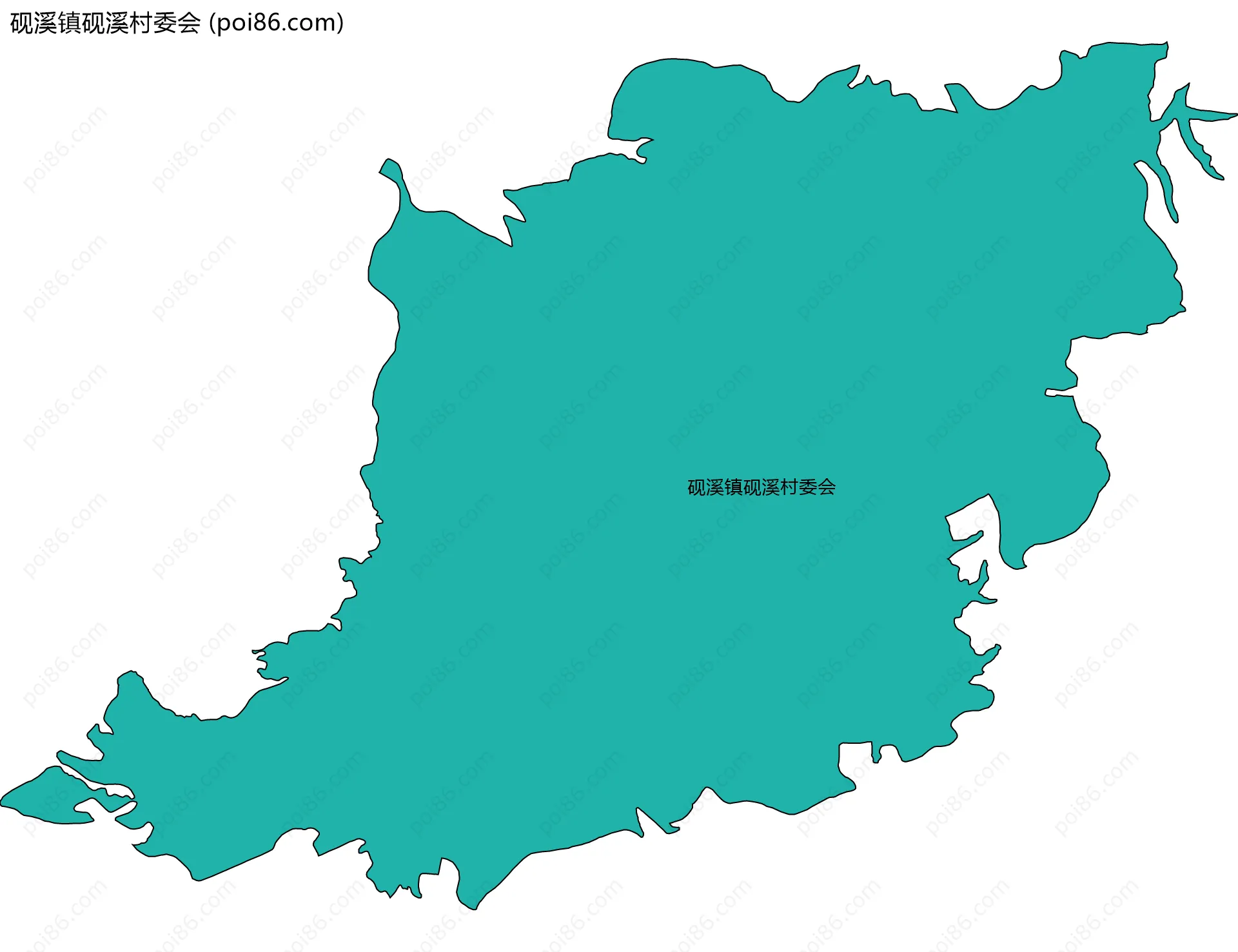 砚溪镇砚溪村委会边界地图