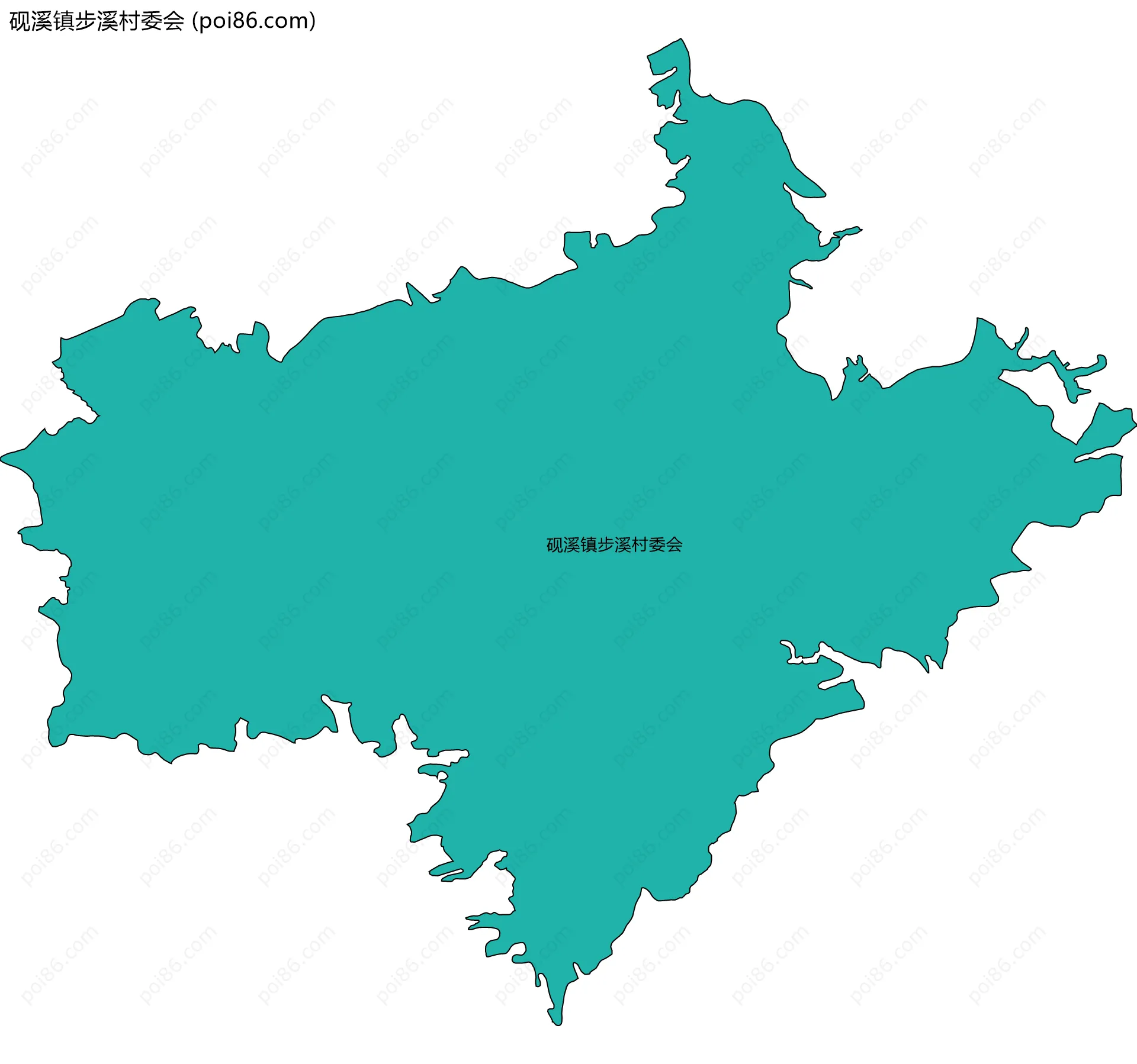 砚溪镇步溪村委会边界地图