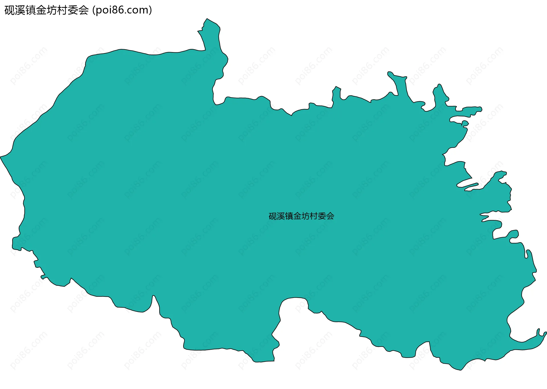 砚溪镇金坊村委会边界地图