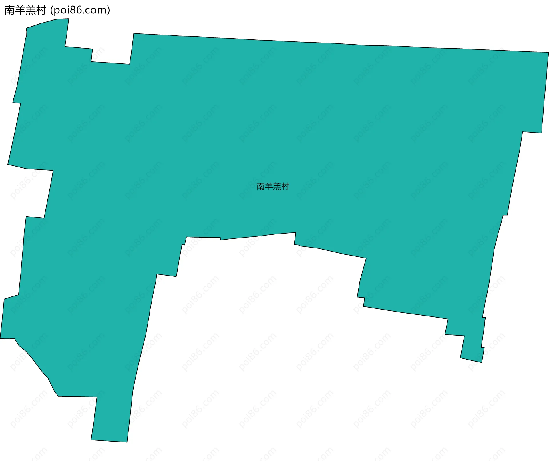 南羊羔村边界地图