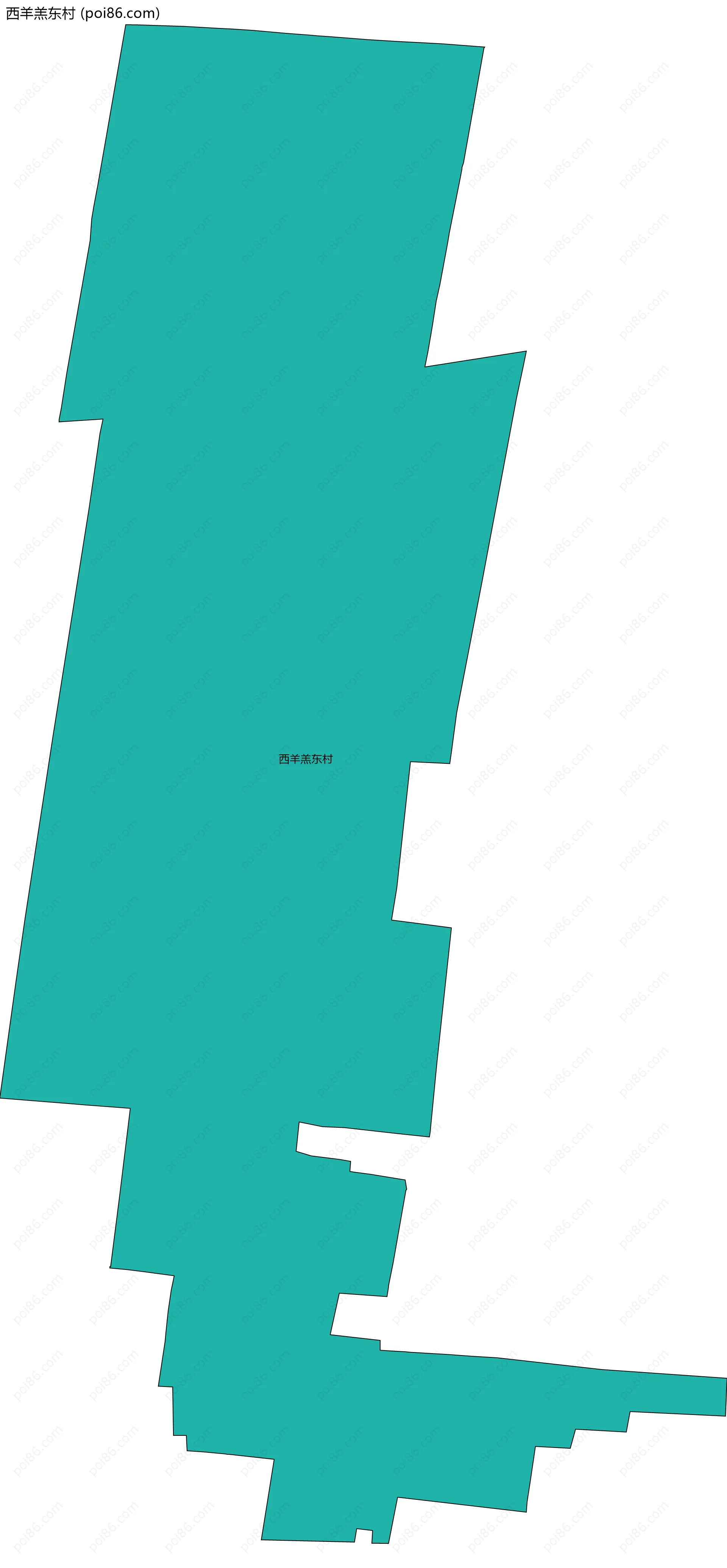 西羊羔东村边界地图