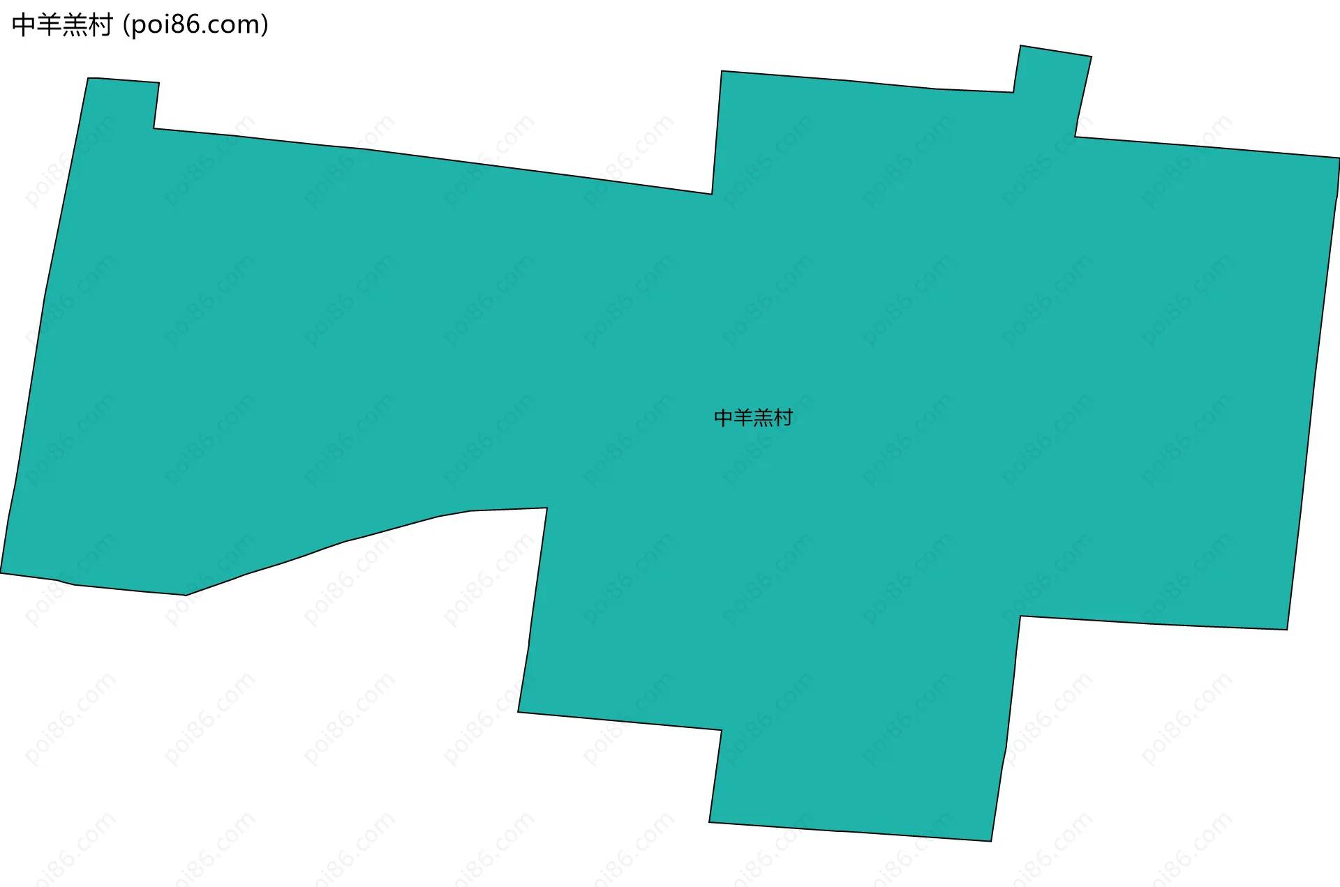 中羊羔村边界地图