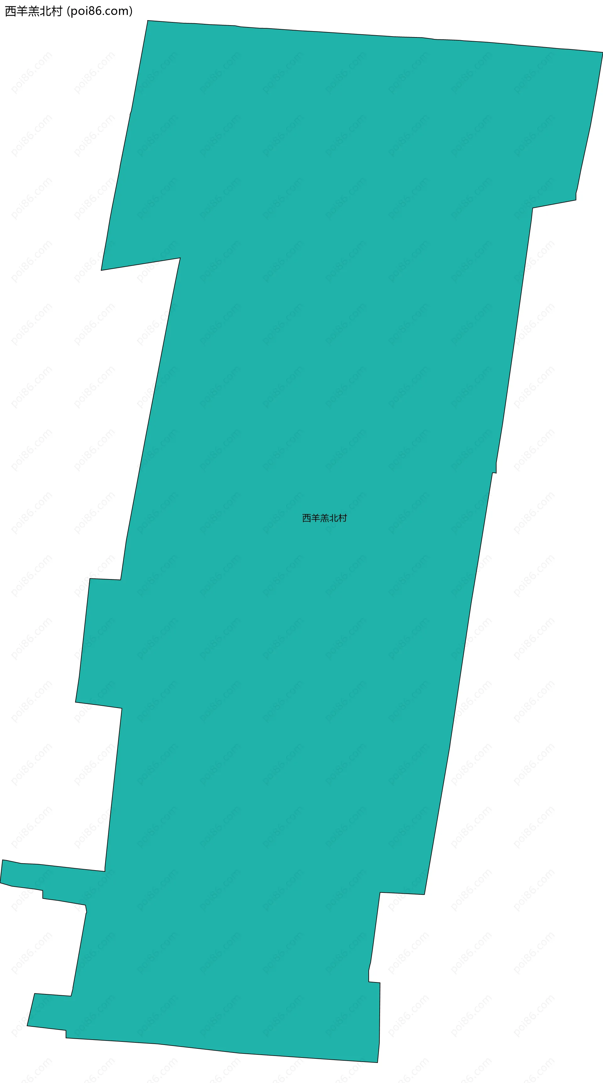 西羊羔北村边界地图