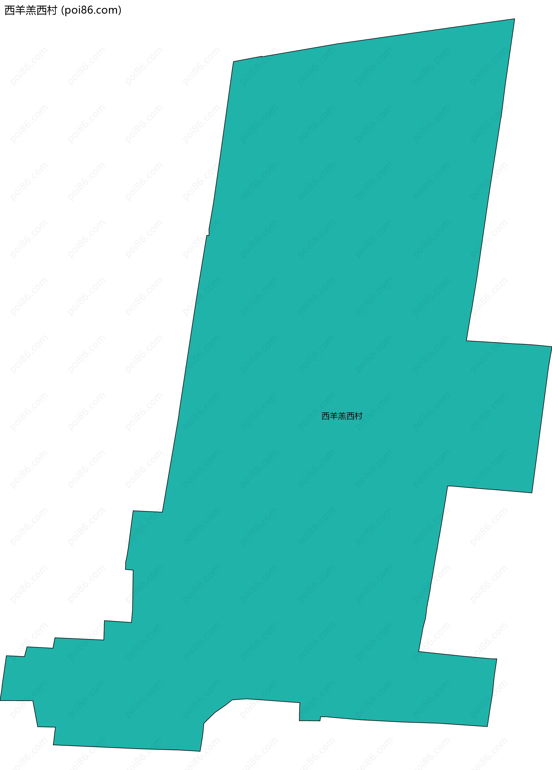 西羊羔西村边界地图