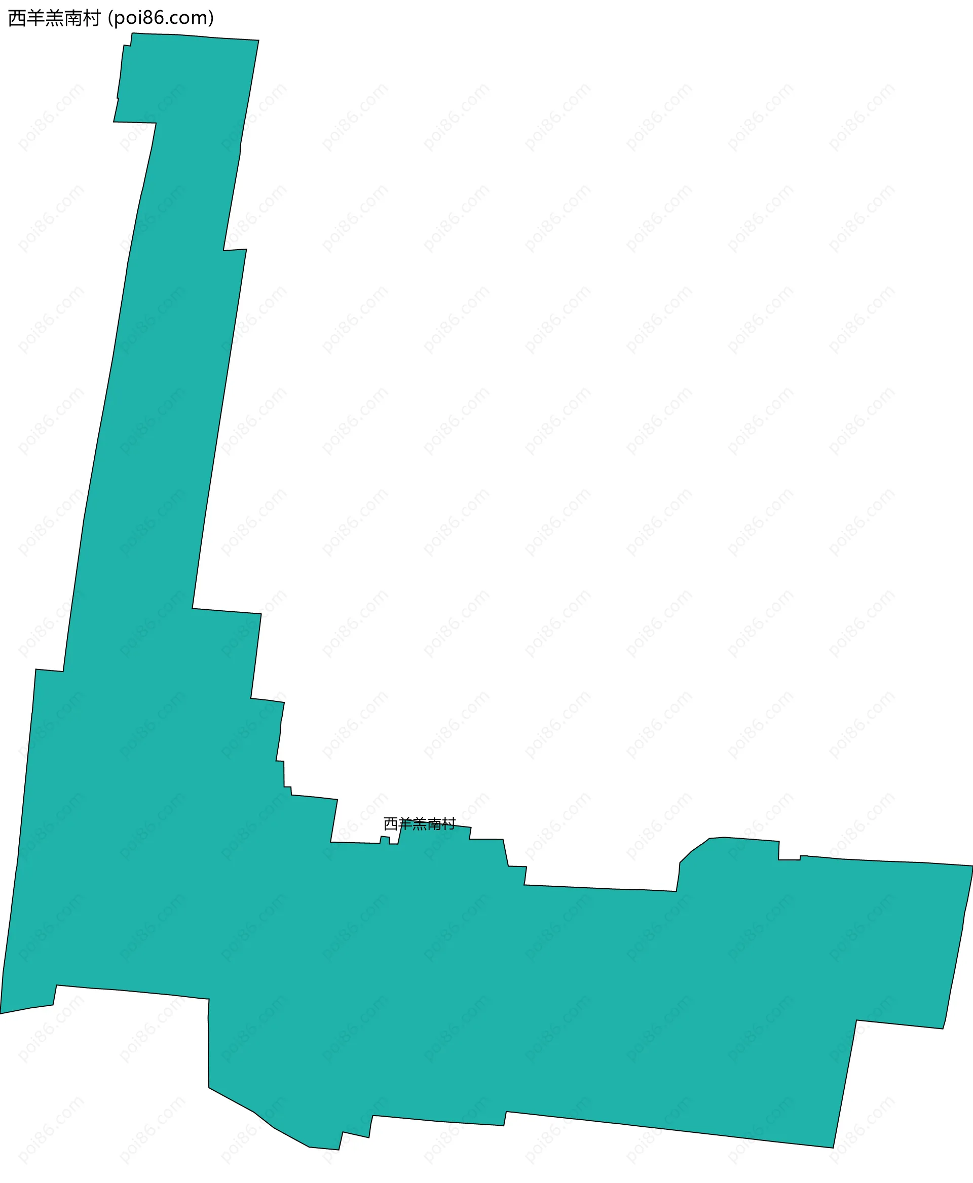 西羊羔南村边界地图