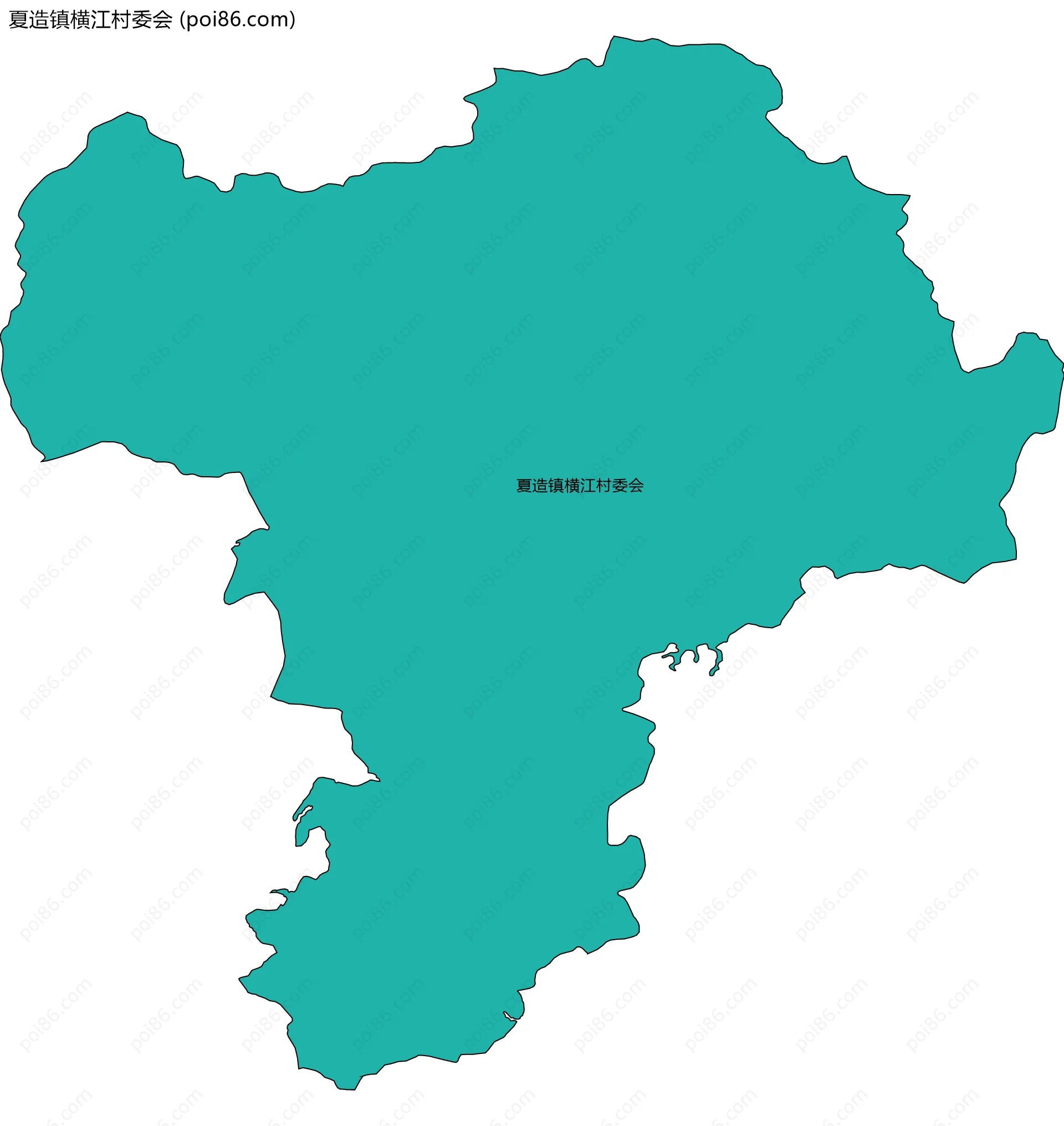 夏造镇横江村委会边界地图