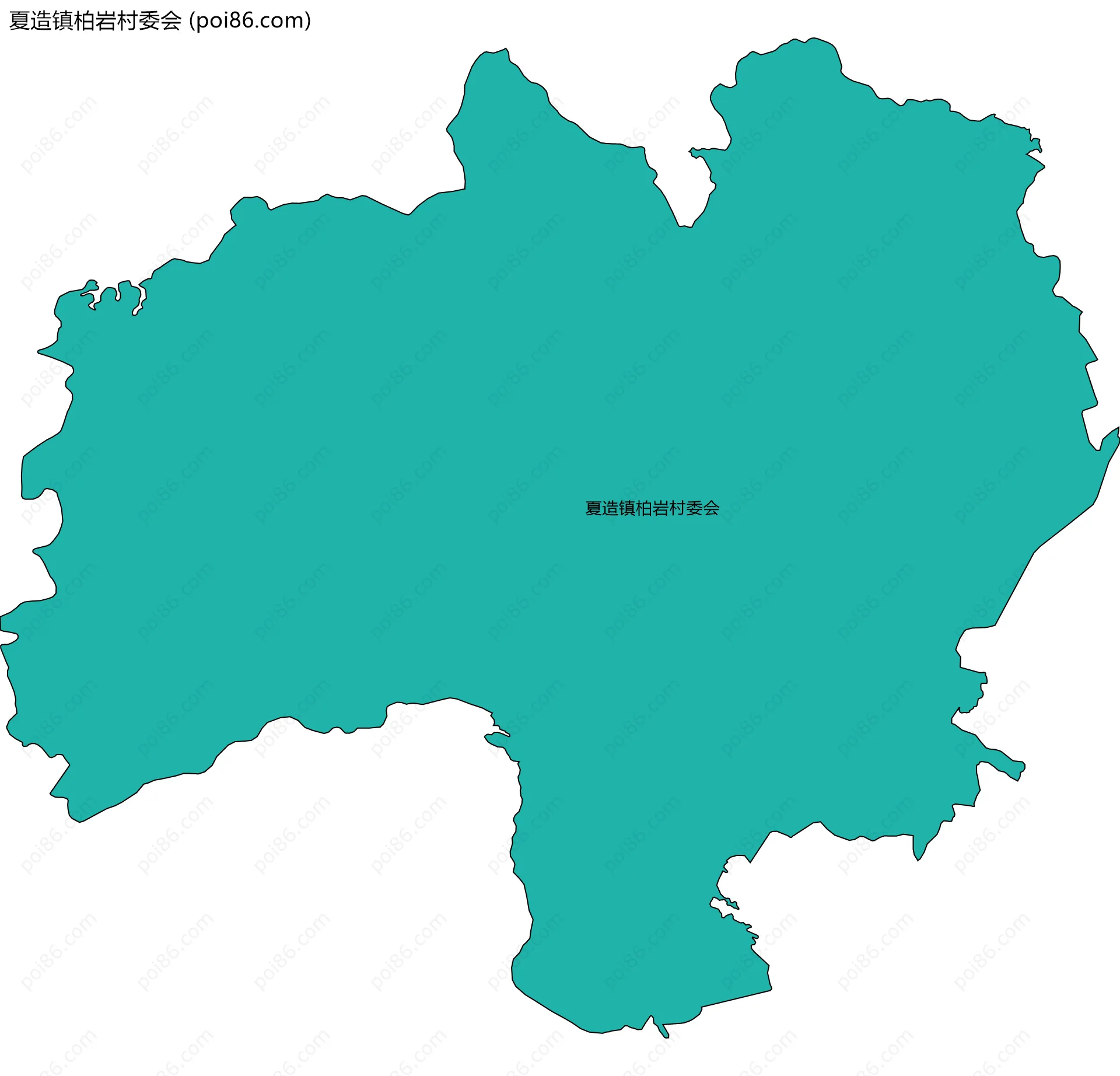 夏造镇柏岩村委会边界地图