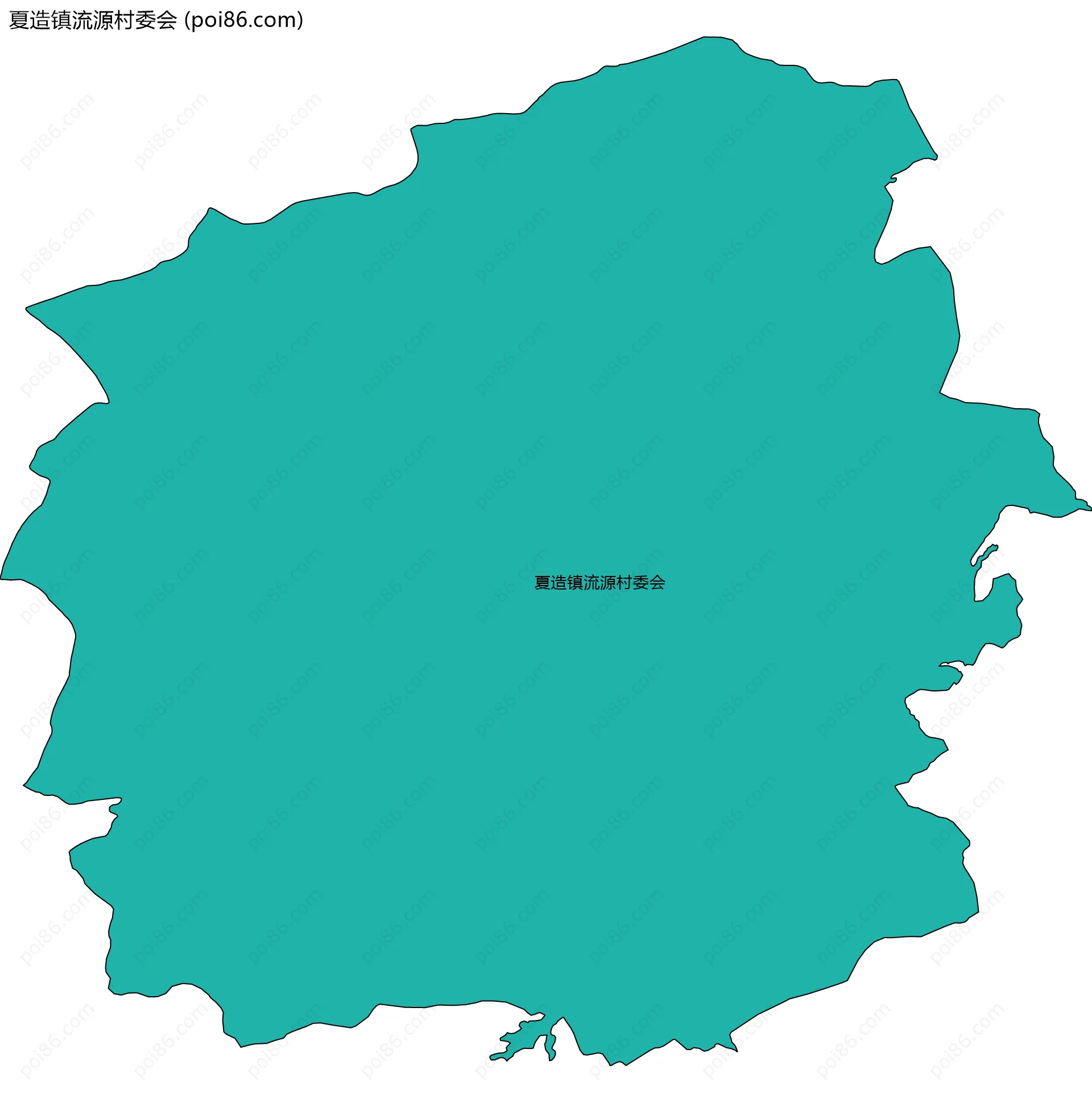 夏造镇流源村委会边界地图