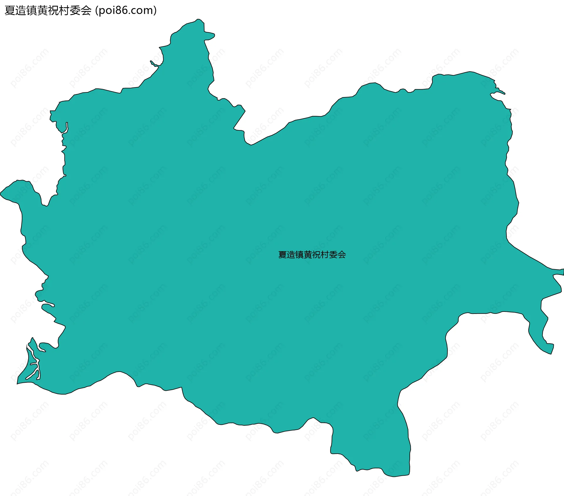 夏造镇黄祝村委会边界地图