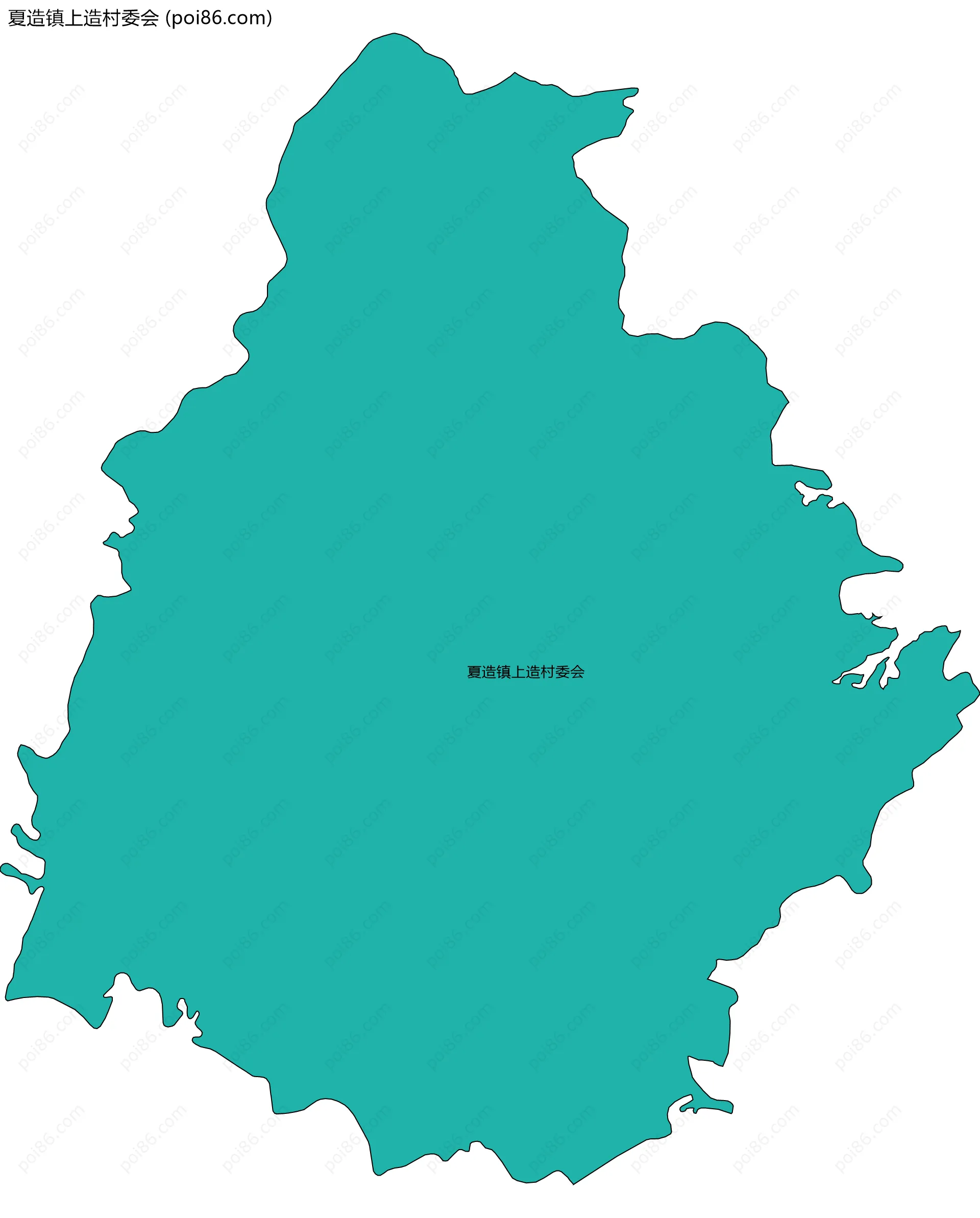 夏造镇上造村委会边界地图