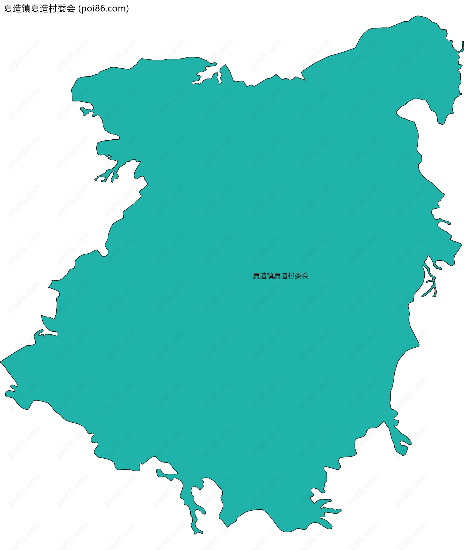 夏造镇夏造村委会边界地图