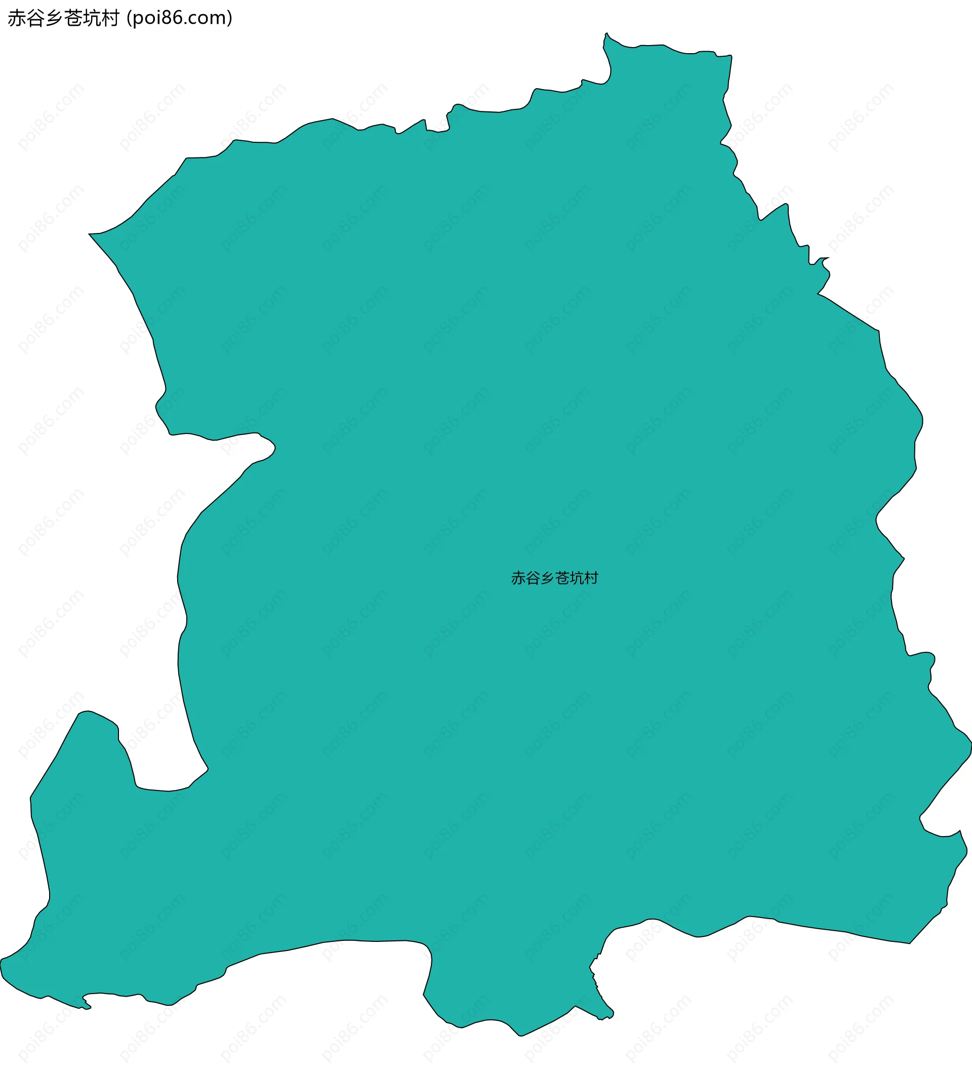 赤谷乡苍坑村边界地图