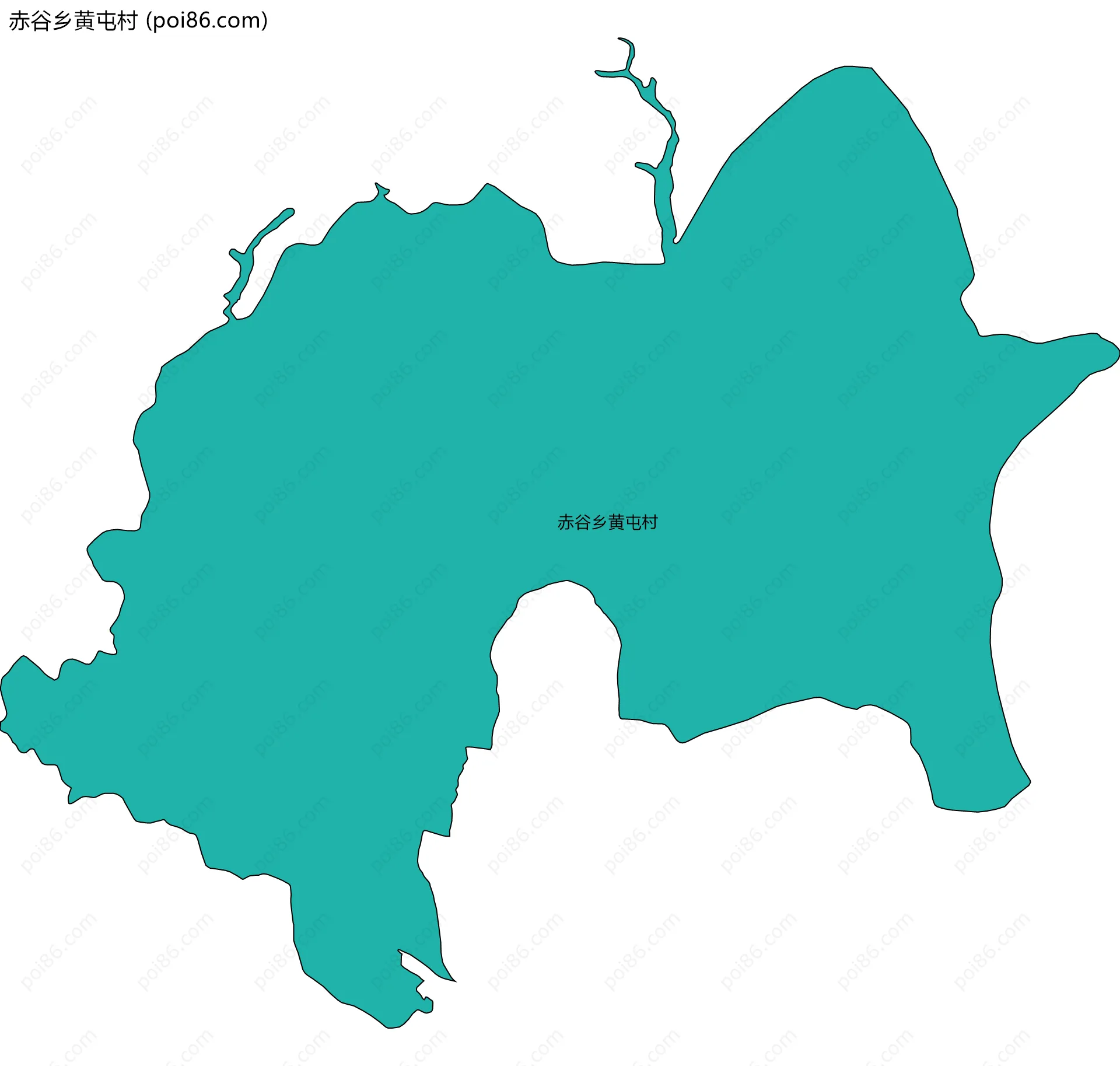 赤谷乡黄屯村边界地图